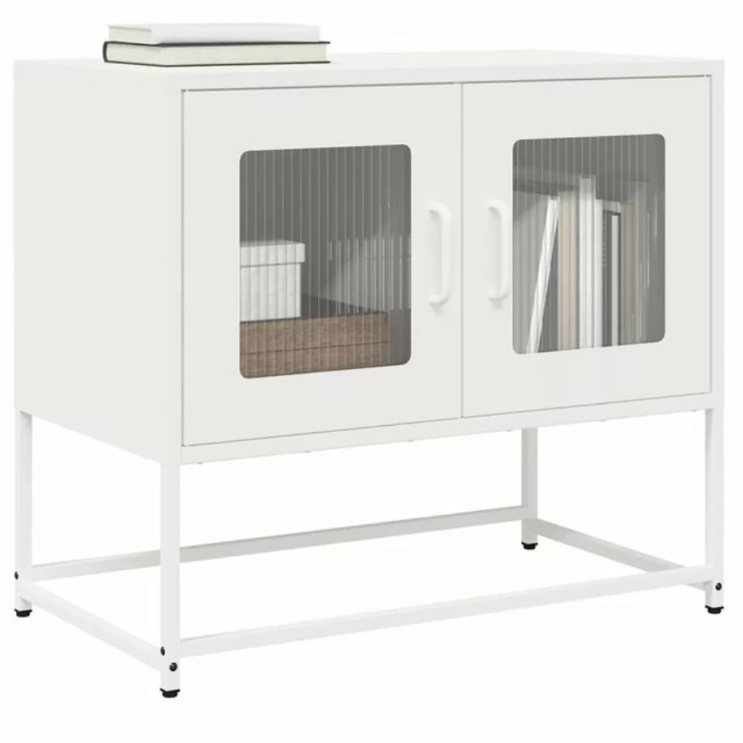 vidaXL Schrankmodule TV-Schrank Weiß 68x39x60,5 cm Kaltgewalzter Stahl günstig online kaufen