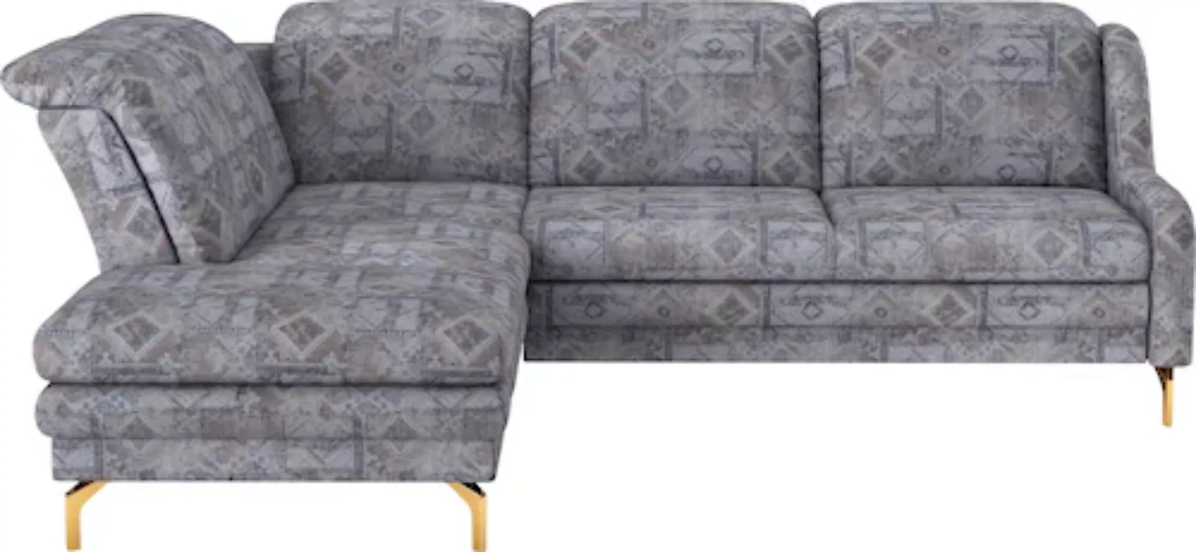 sit&more Ecksofa "Orient L-Form", inkl. 2 Zierkissen mit Strass-Stein, gold günstig online kaufen