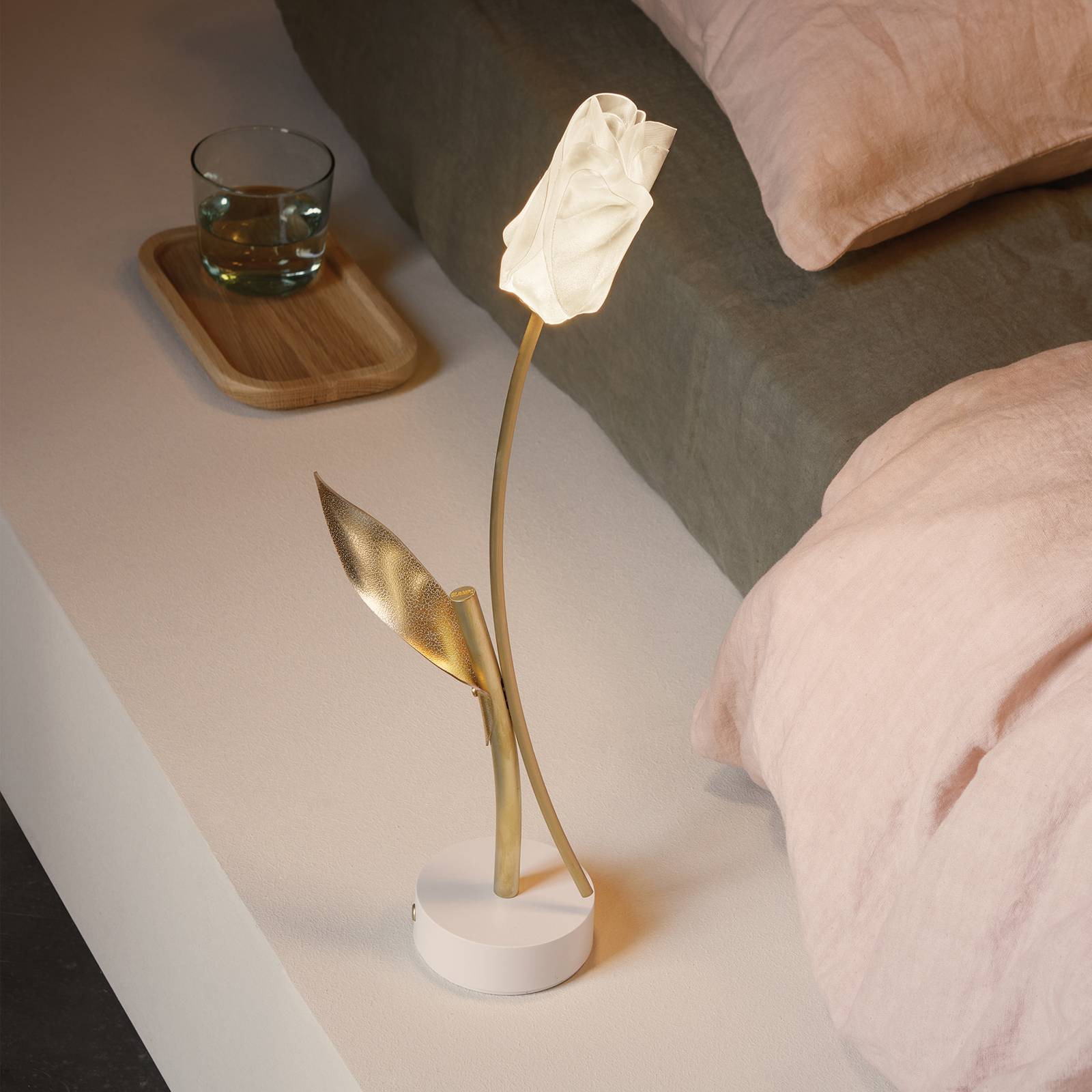 Slamp LED-Akku-Tischlampe Tulip, Fuß weiß günstig online kaufen