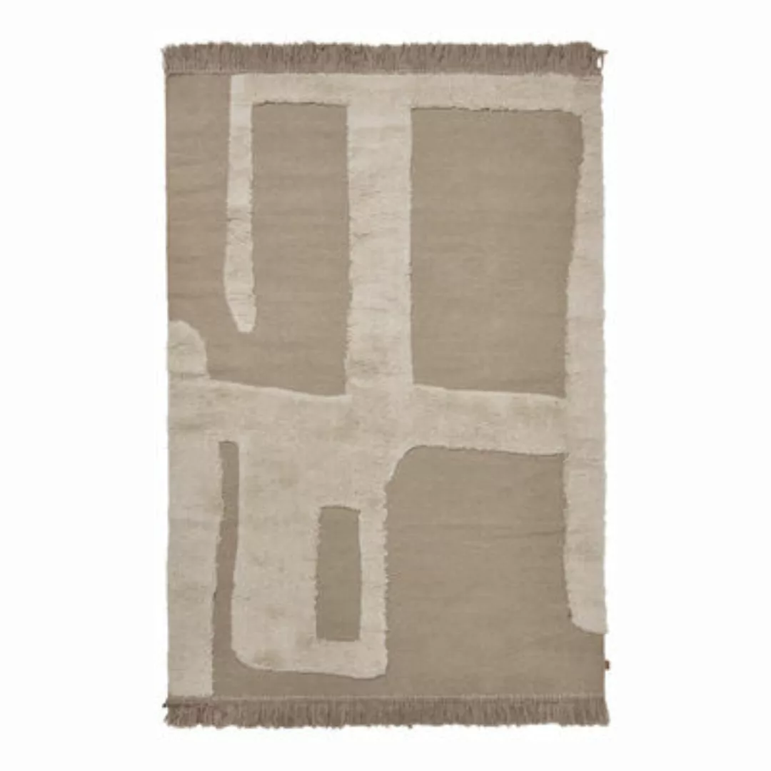 Teppich Alley Small textil beige / 140 x 200 cm / Handgewebte Wolle - Ferm günstig online kaufen