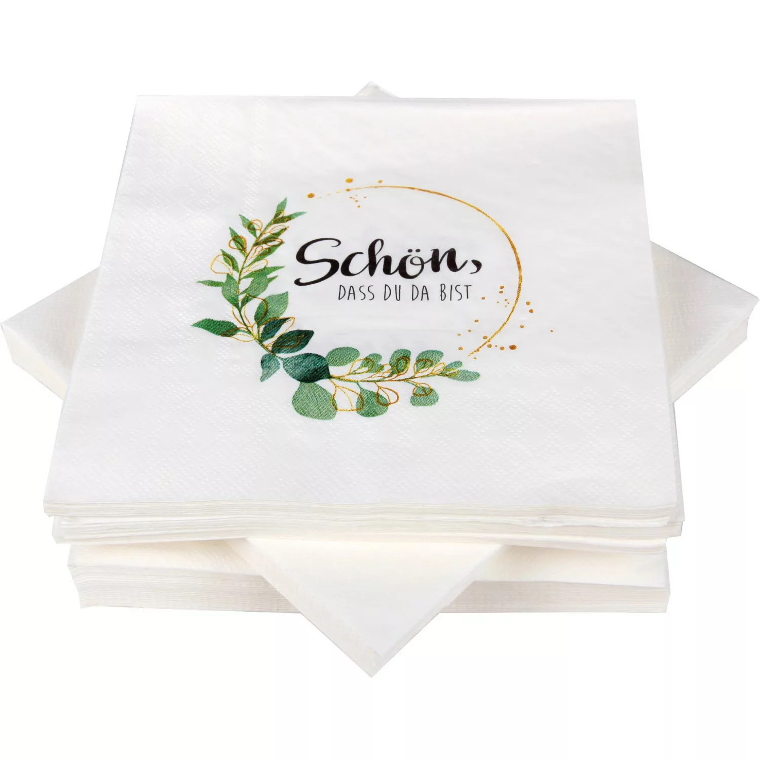 Bestlivings Servietten 33 x 33 cm Schön Das Du Da Bist 3 Lagig 40er Pack günstig online kaufen