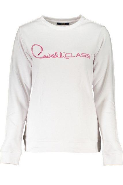 Cavalli Class Sweatshirt Weißes Damen-Sweatshirt ohne Reißverschluss mit günstig online kaufen