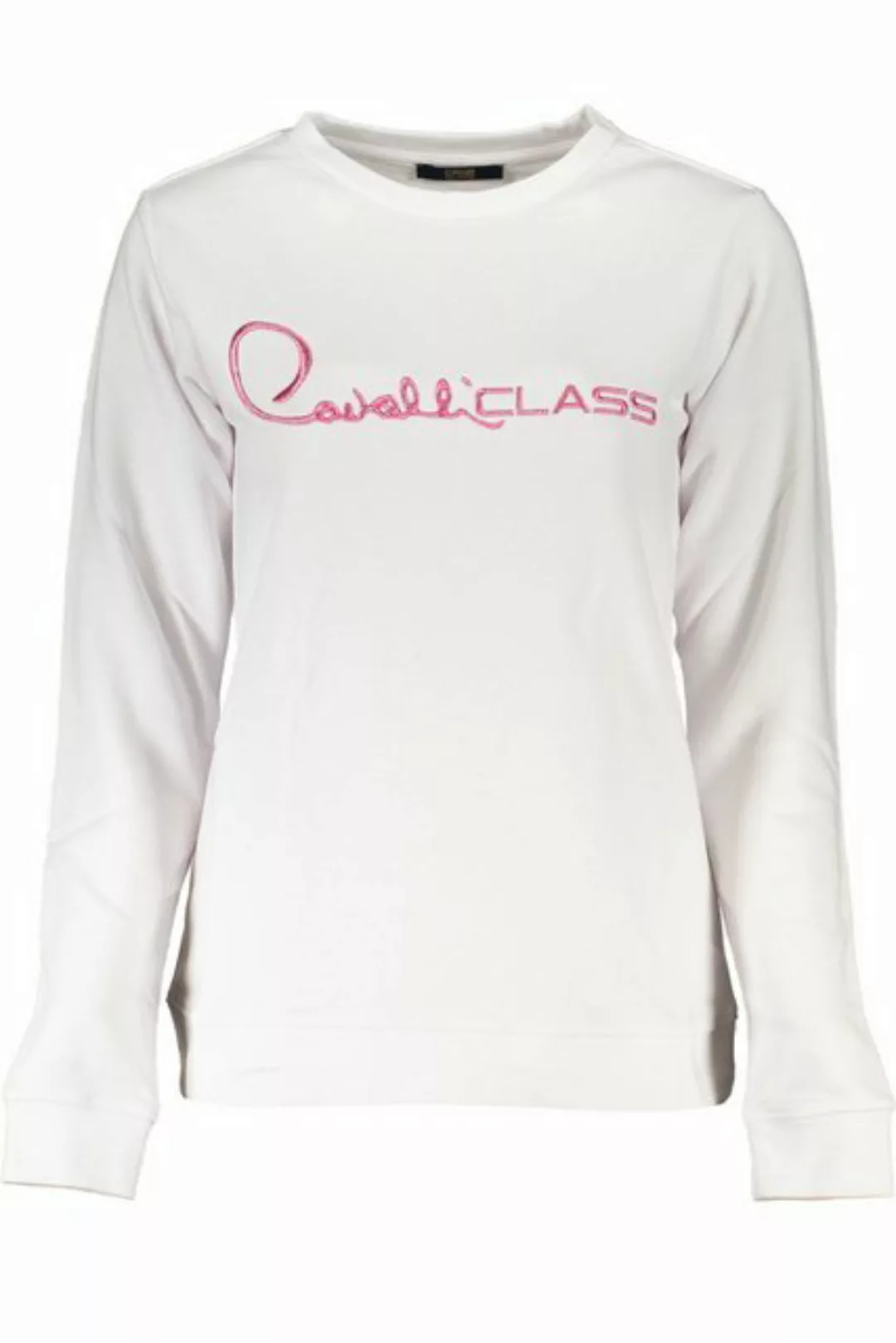 Cavalli Class Sweatshirt Weißes Damen-Sweatshirt ohne Reißverschluss mit günstig online kaufen