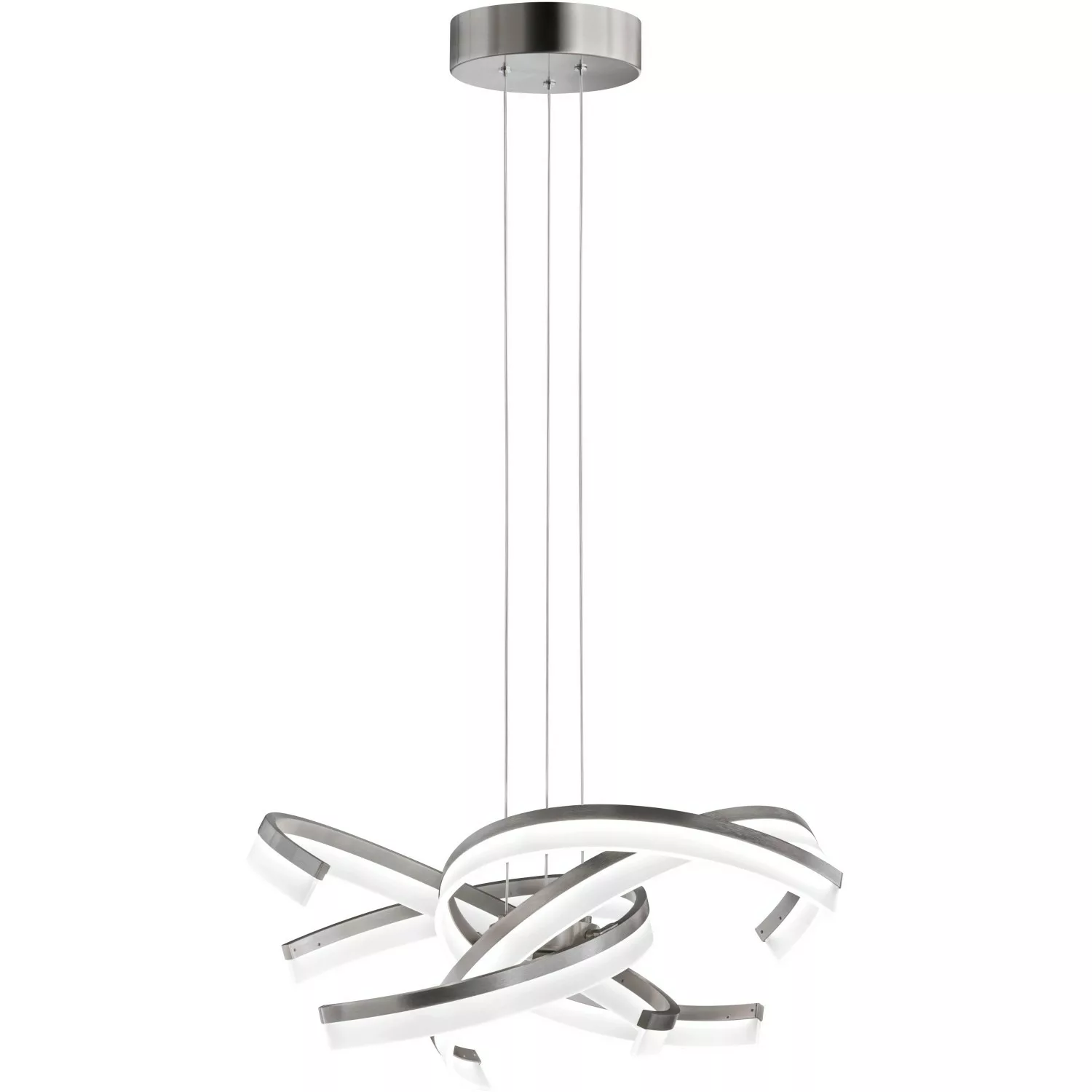 Fischer & Honsel LED-Pendelleuchte Sund TW 4x 8 W Weiß-Nickel 3400 lm günstig online kaufen