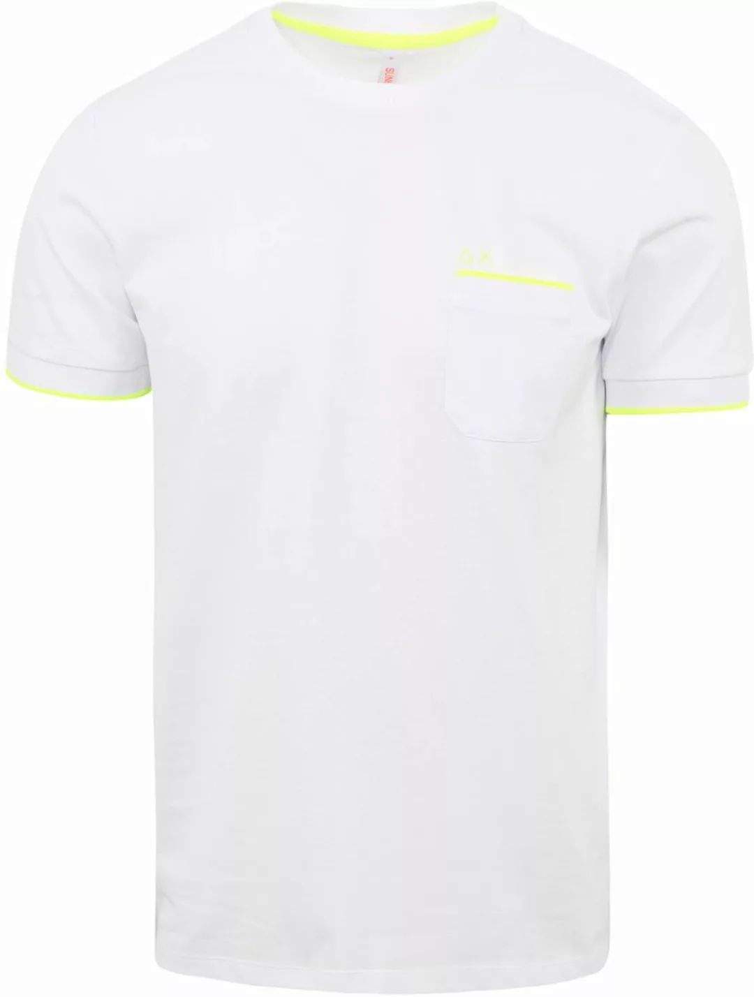 Sun68 T-Shirt Neon Stripe Weiß - Größe XXL günstig online kaufen