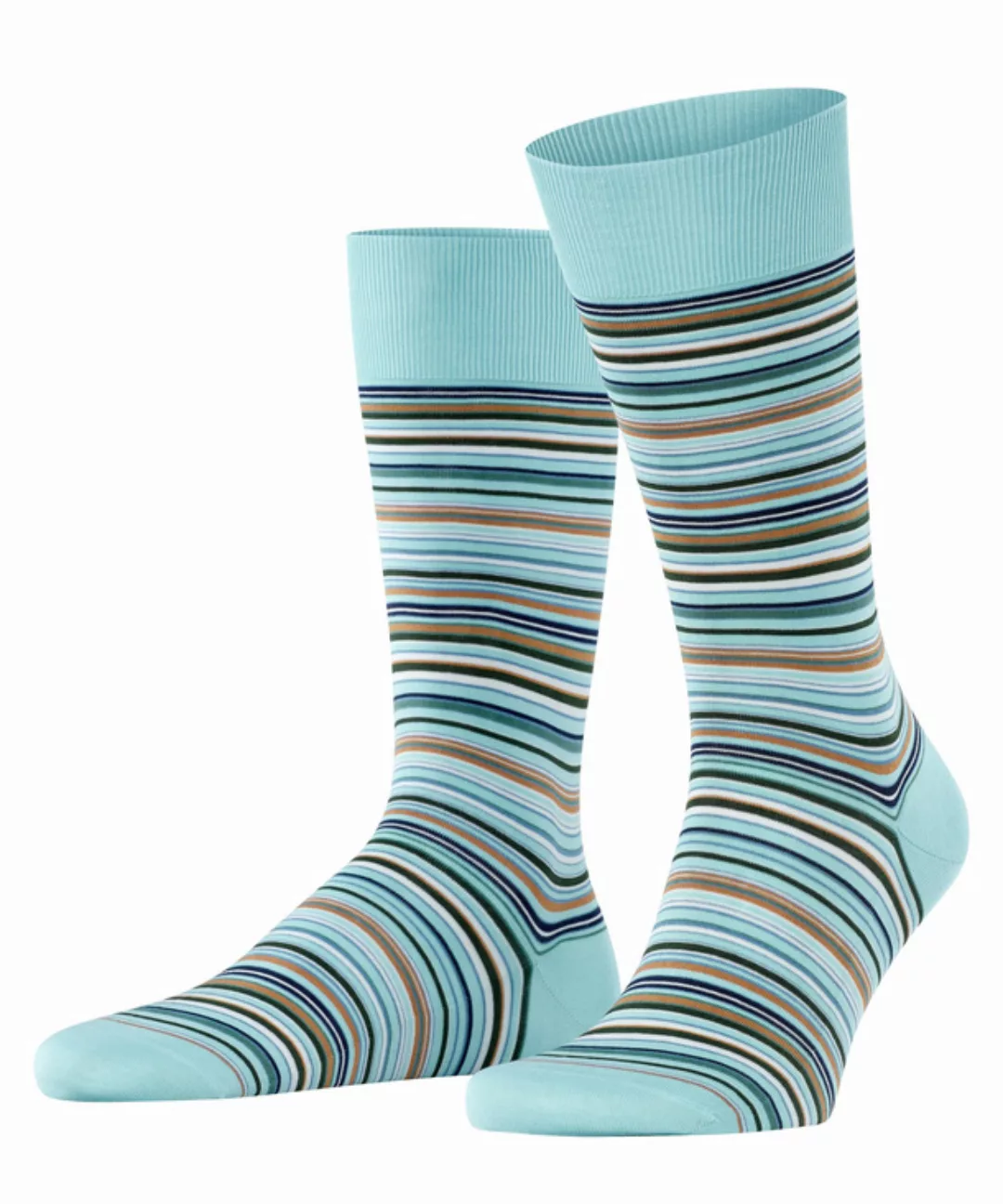 FALKE Microblock Herren Socken, 43-44, Blau, Streifen, Baumwolle, 14041-669 günstig online kaufen