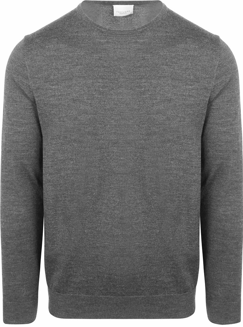Profuomo Pullover Merinowolle Grau - Größe XXL günstig online kaufen