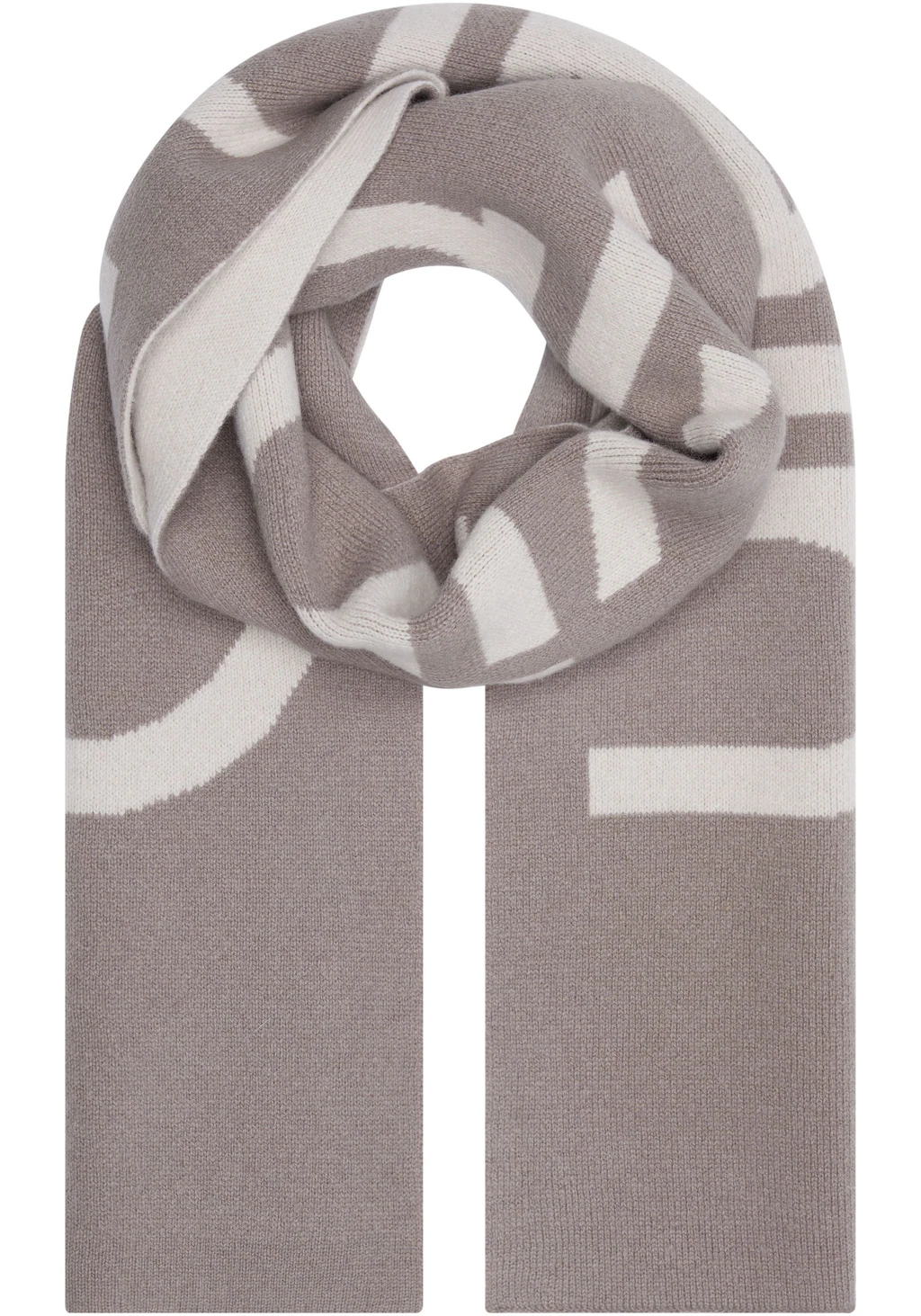 Calvin Klein Schal "TWO-TONE KNIT WOOL MIX HW SCARF", mit Logoschriftzug günstig online kaufen