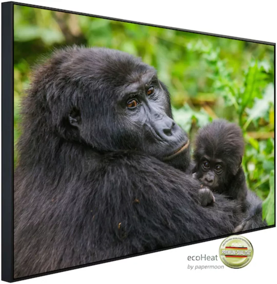 Papermoon Infrarotheizung »Gorilla mit Baby«, sehr angenehme Strahlungswärm günstig online kaufen