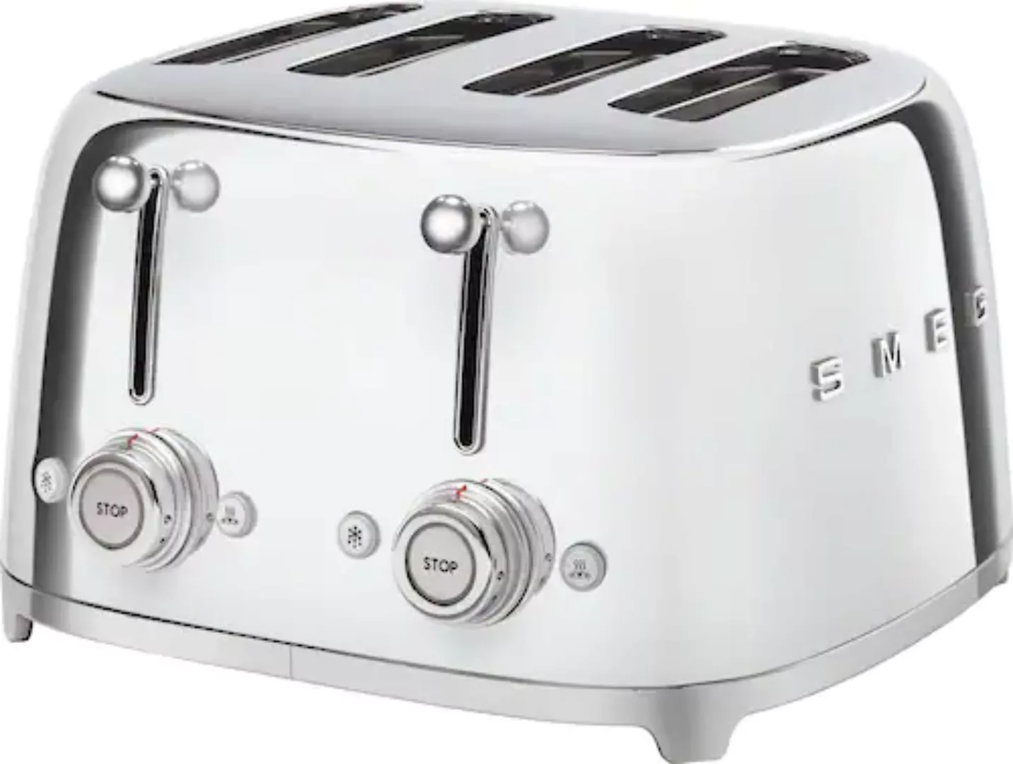 Smeg - TSF03 4-Scheiben Toaster - chrom/lackiert/2x 6 Röstgradstufen/BxHxT günstig online kaufen