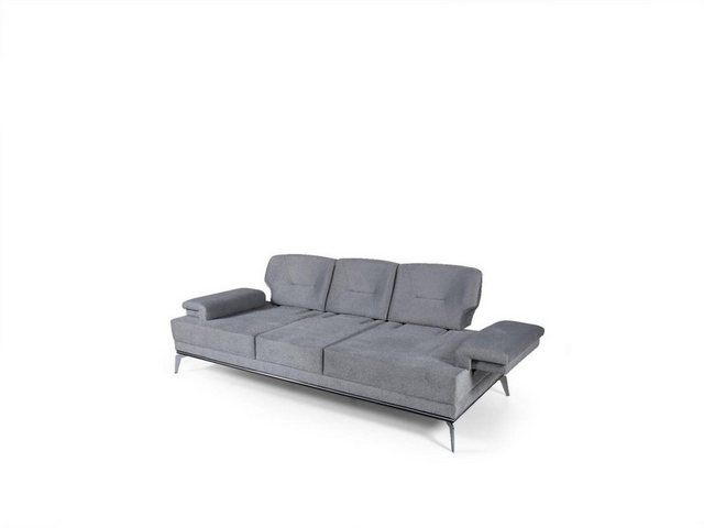 JVmoebel 3-Sitzer Sofa Stoffsofa Design Dreisitzer Grau 3 Sitzer Polstersof günstig online kaufen