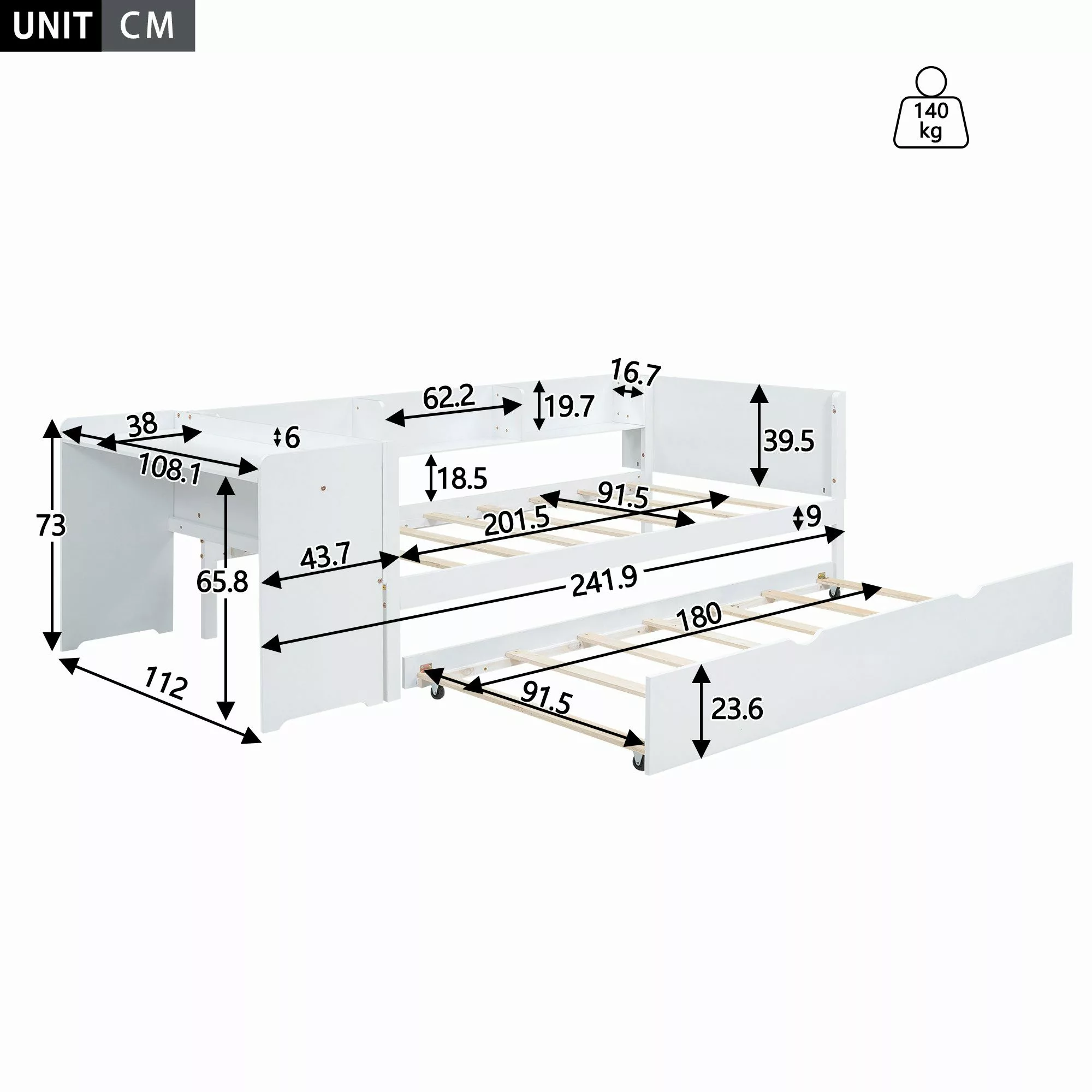 TavilaEcon Kinderbett Flachbett Holzbett aus Kiefer günstig online kaufen