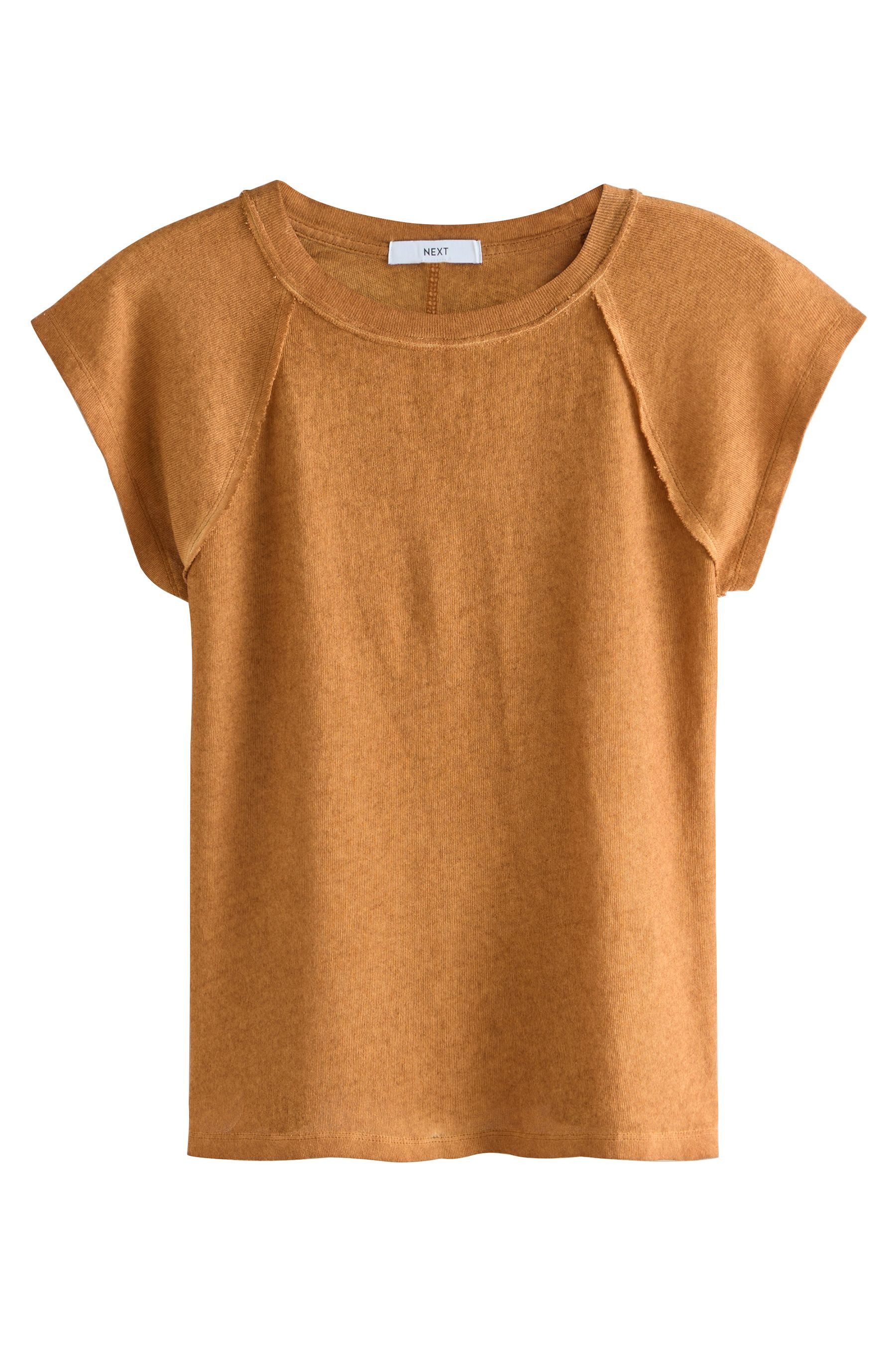 Next Shirttop Gewaschenes T-Shirt mit offenen günstig online kaufen
