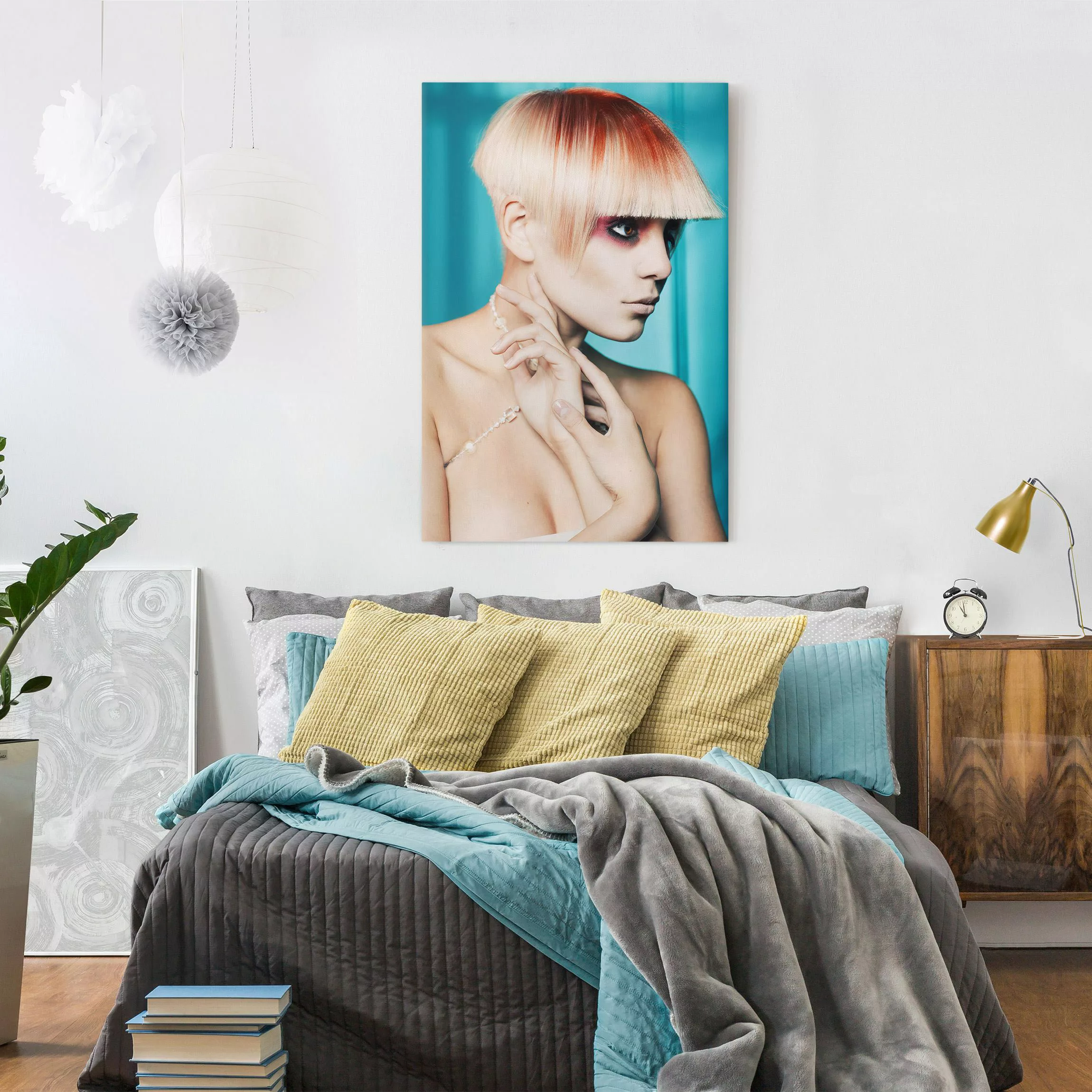Leinwandbild Portrait - Hochformat Modern Lady günstig online kaufen