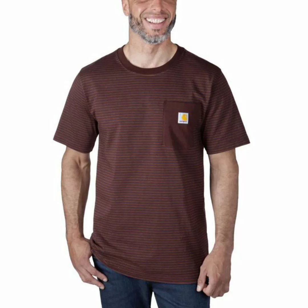Carhartt T-Shirt Relaxed S/S Pocket Stripe T-Shirt Malt/Apple Butter Stripe günstig online kaufen
