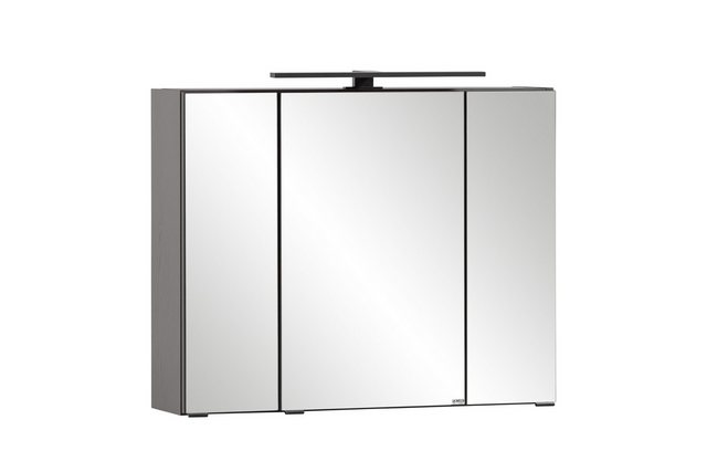 HELD MÖBEL Spiegelschrank in Grafitgrau - 80x64x20cm (BxHxT) günstig online kaufen