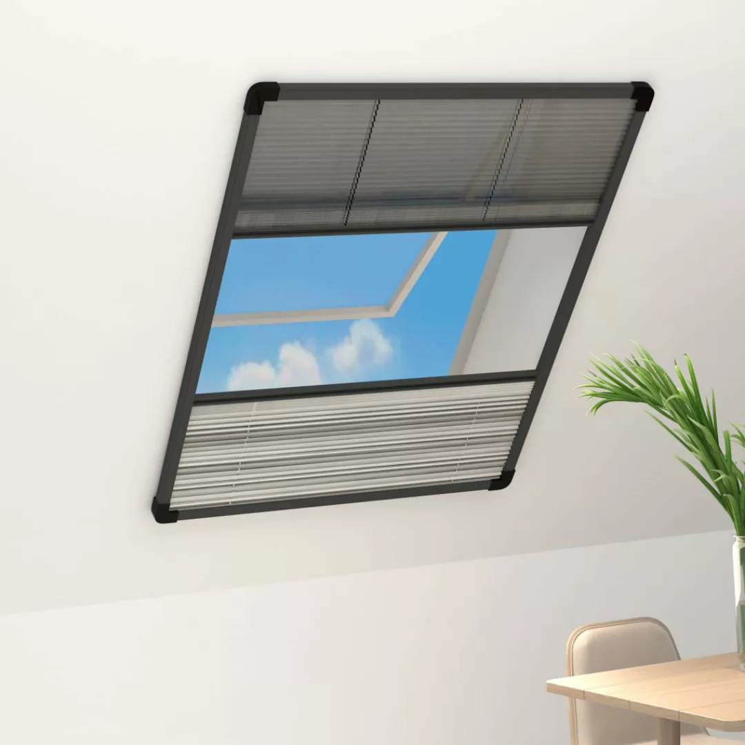 Insektenschutz-plissee Für Fenster Alu 80x120 Cm Mit Jalousie günstig online kaufen