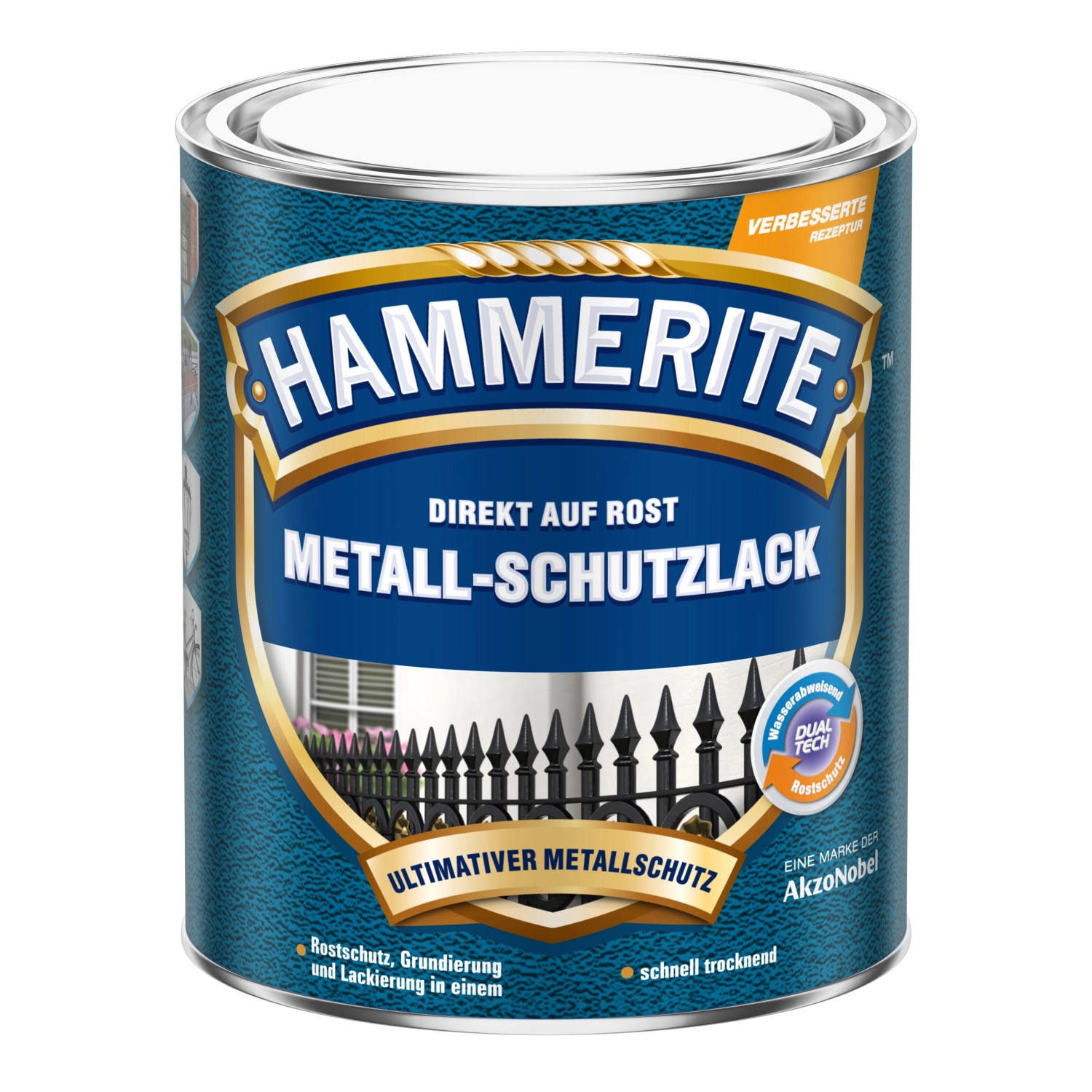 Hammerite Metall-Schutzlack Dunkelgrün Hammerschlag 250 ml günstig online kaufen