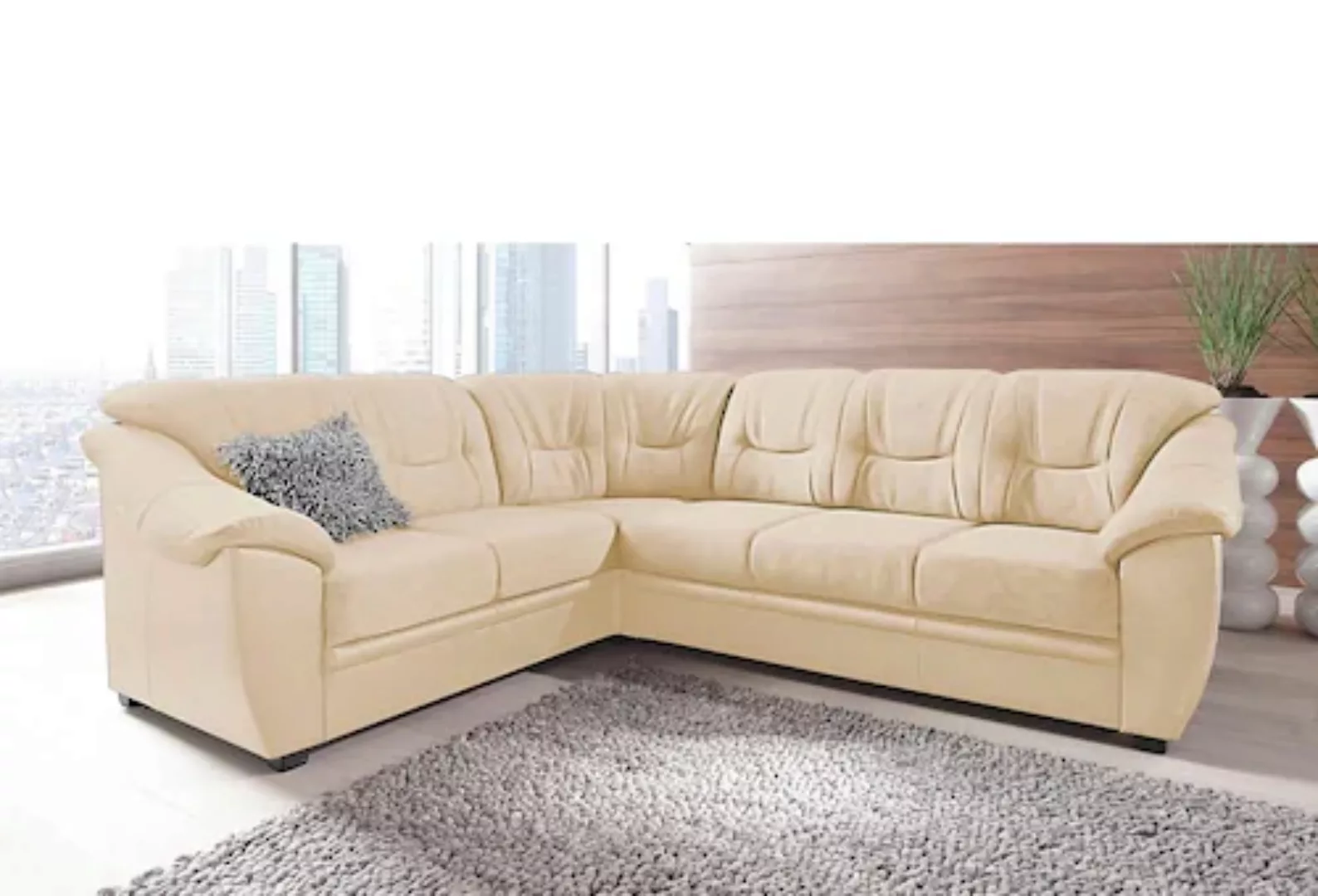 sit&more Ecksofa »Savona L-Form«, wahlweise mit Bettfunktion, inklusive Fed günstig online kaufen