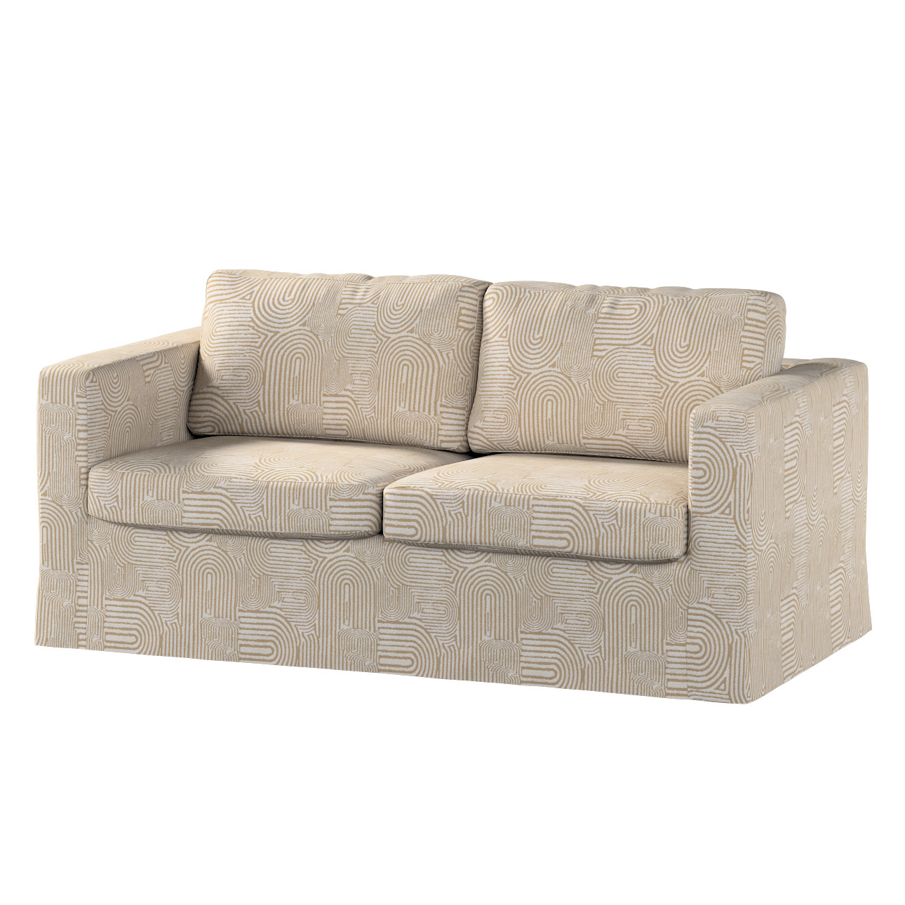 Bezug für Karlstad 2-Sitzer Sofa nicht ausklappbar, lang, beige-ecru, Sofah günstig online kaufen