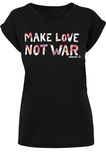 F4NT4STIC T-Shirt WOODSTOCK Make Love Not War Floral Print günstig online kaufen