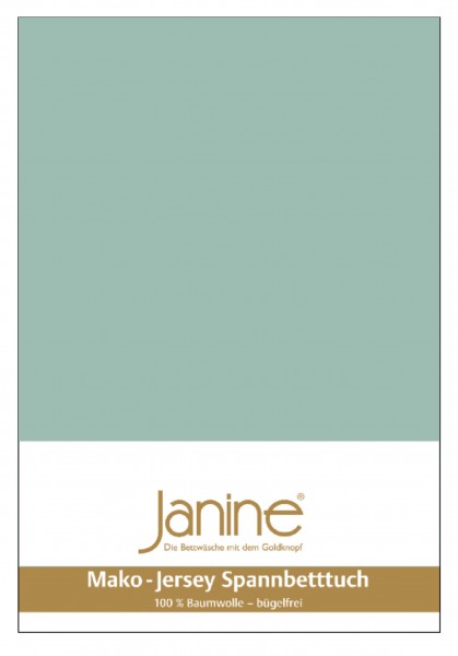 Janine Janine Spannbetttuch Mako-Feinjersey 5007 rauchgrün (36) Größe:  150 günstig online kaufen