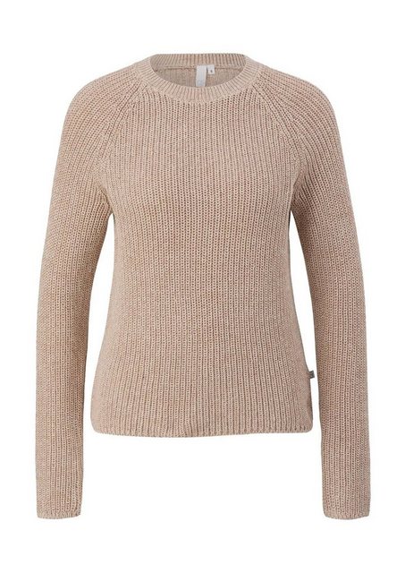 QS Rundhalspullover Basic (1-tlg) Rundhals, langarm, Strick, Regular fit günstig online kaufen