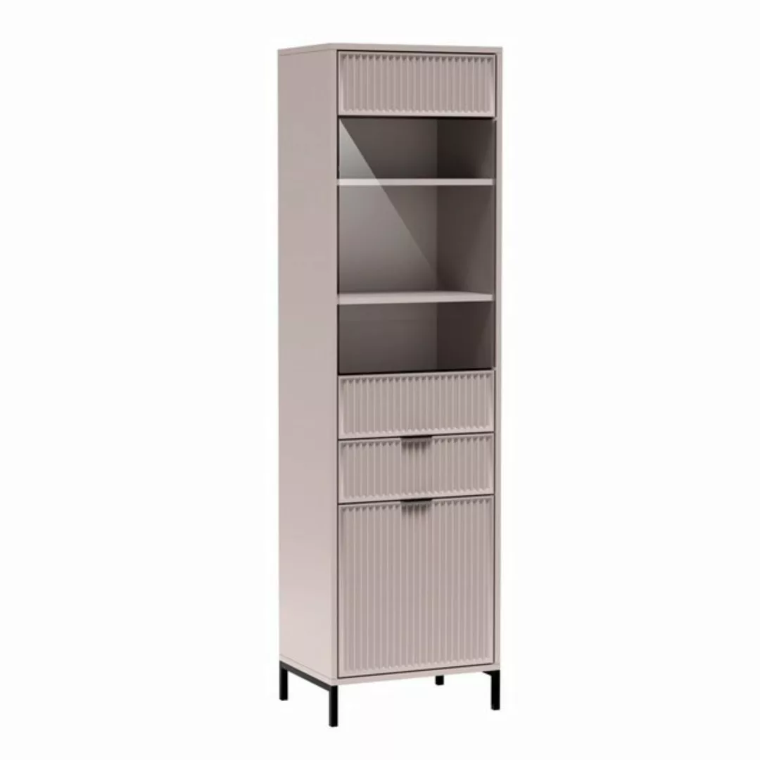 Furnix Standvitrine Vitrinenschrank LINKI LS5 verglaste Türen Schublade mit günstig online kaufen