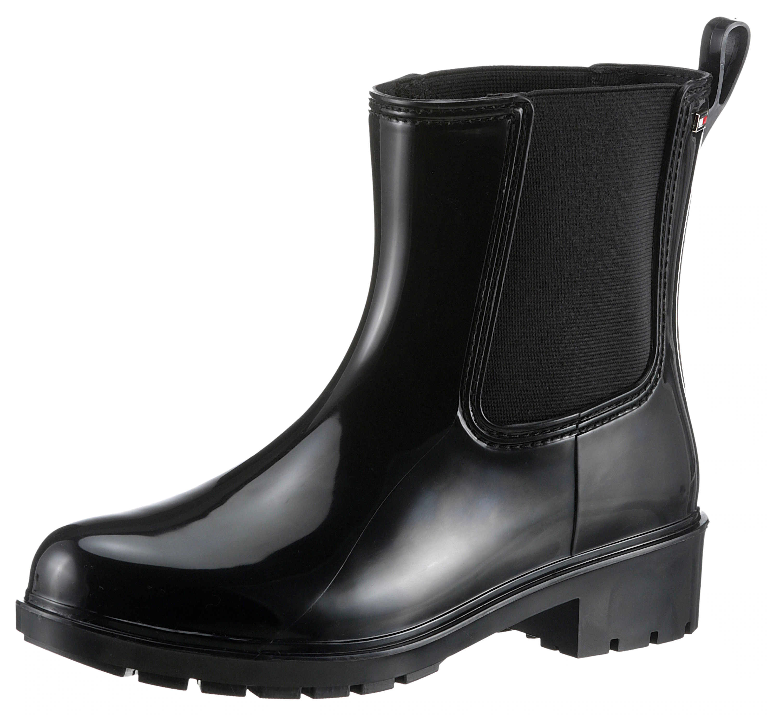 Tommy Hilfiger Chelseaboots "FLAG RAINBOOT", Gummistiefel, Blockabsatz, Sch günstig online kaufen