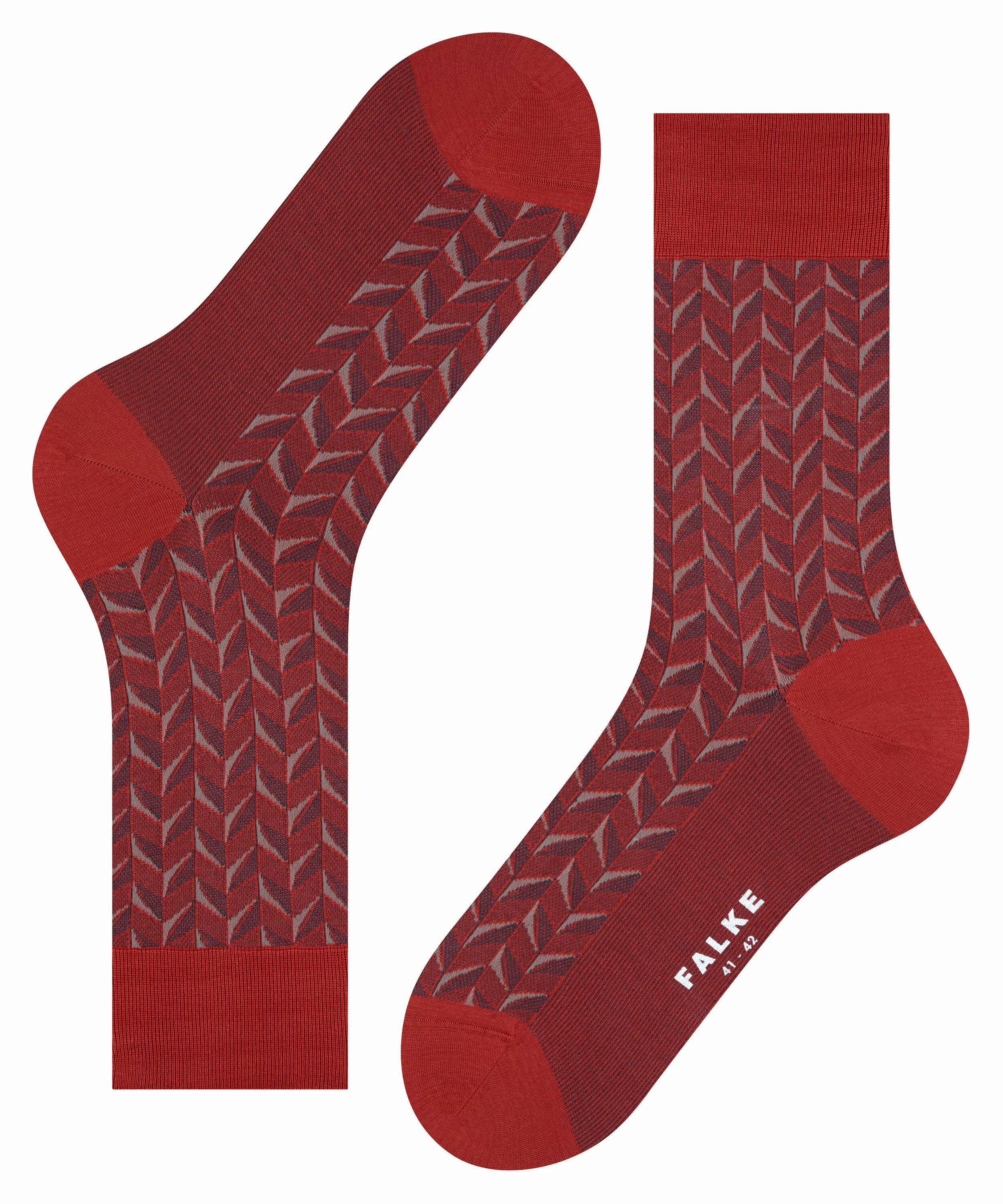 FALKE Capital Rhythm Herren Socken, 43-44, Rot, Jacquard, Baumwolle, 12460- günstig online kaufen