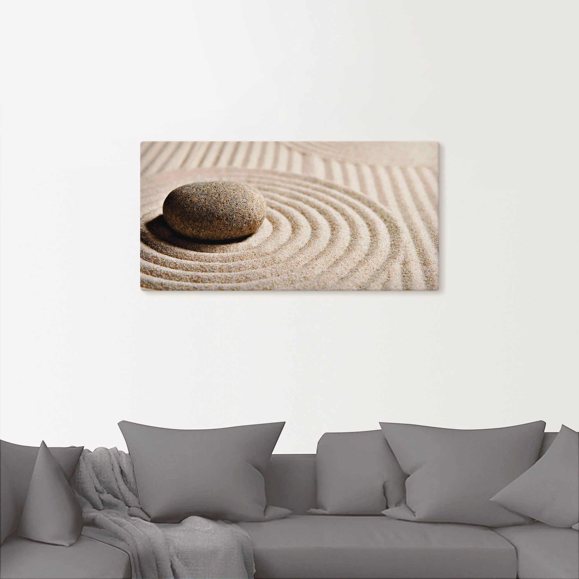 Artland Wandbild "Mini Zen Garten - Sand", Zen, (1 St.), als Leinwandbild, günstig online kaufen