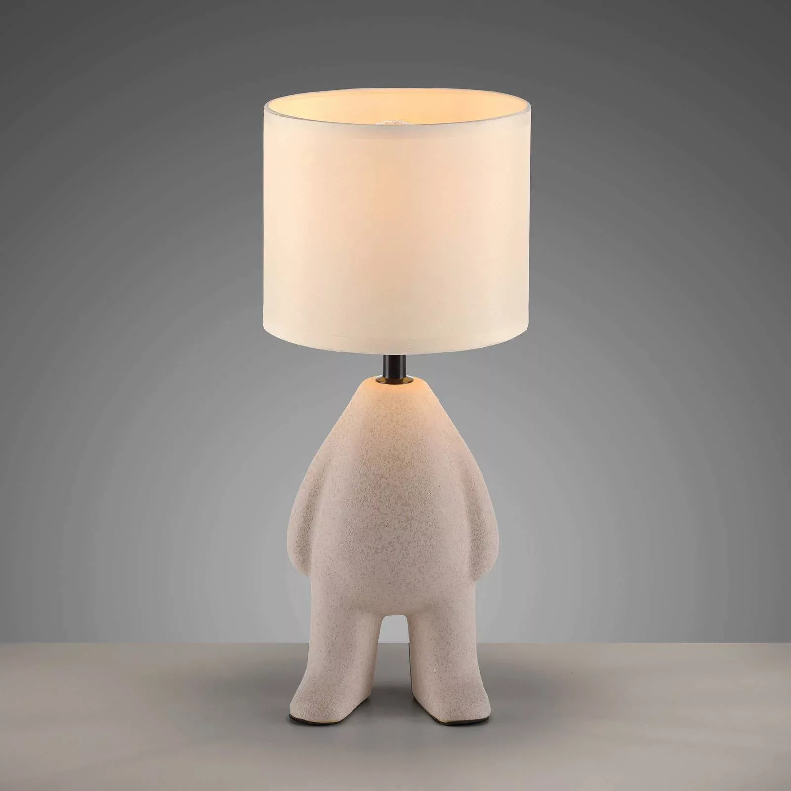 JUST LIGHT. Tischleuchte Ted, Keramik, stehend, sandbeige günstig online kaufen