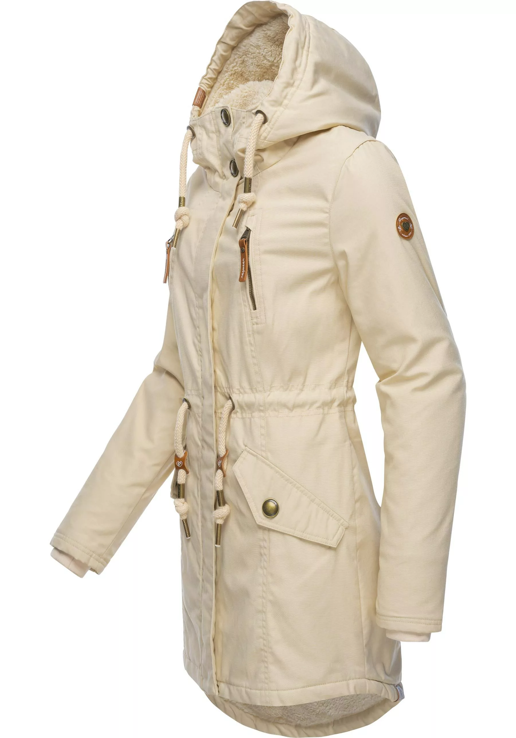 Ragwear Wintermantel "Elsie", stylischer Winterparka mit Kapuze und Teddyfl günstig online kaufen