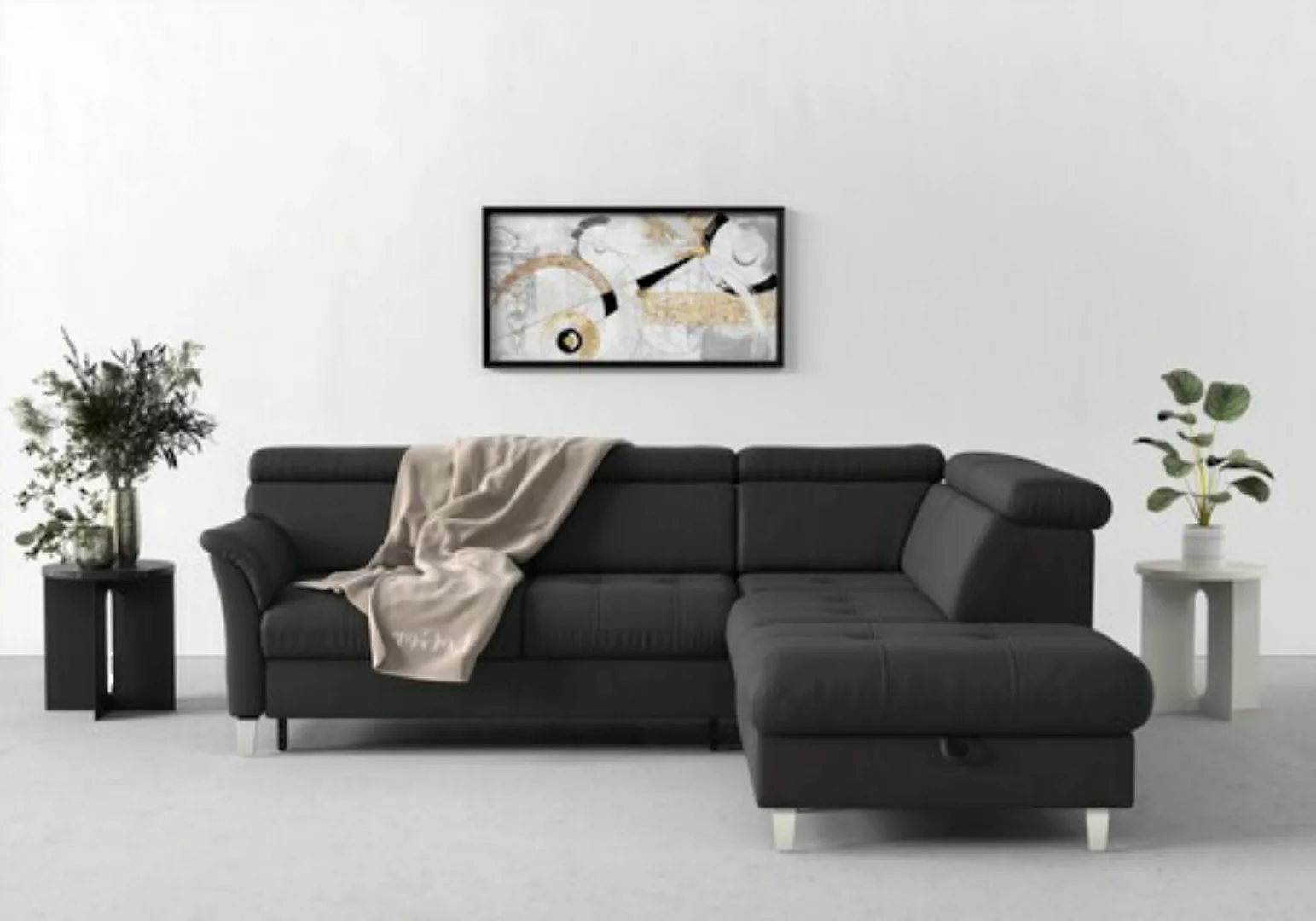 sit&more Ecksofa »Marano L-Form«, inklusive Kopfteilverstellung, wahlweise günstig online kaufen