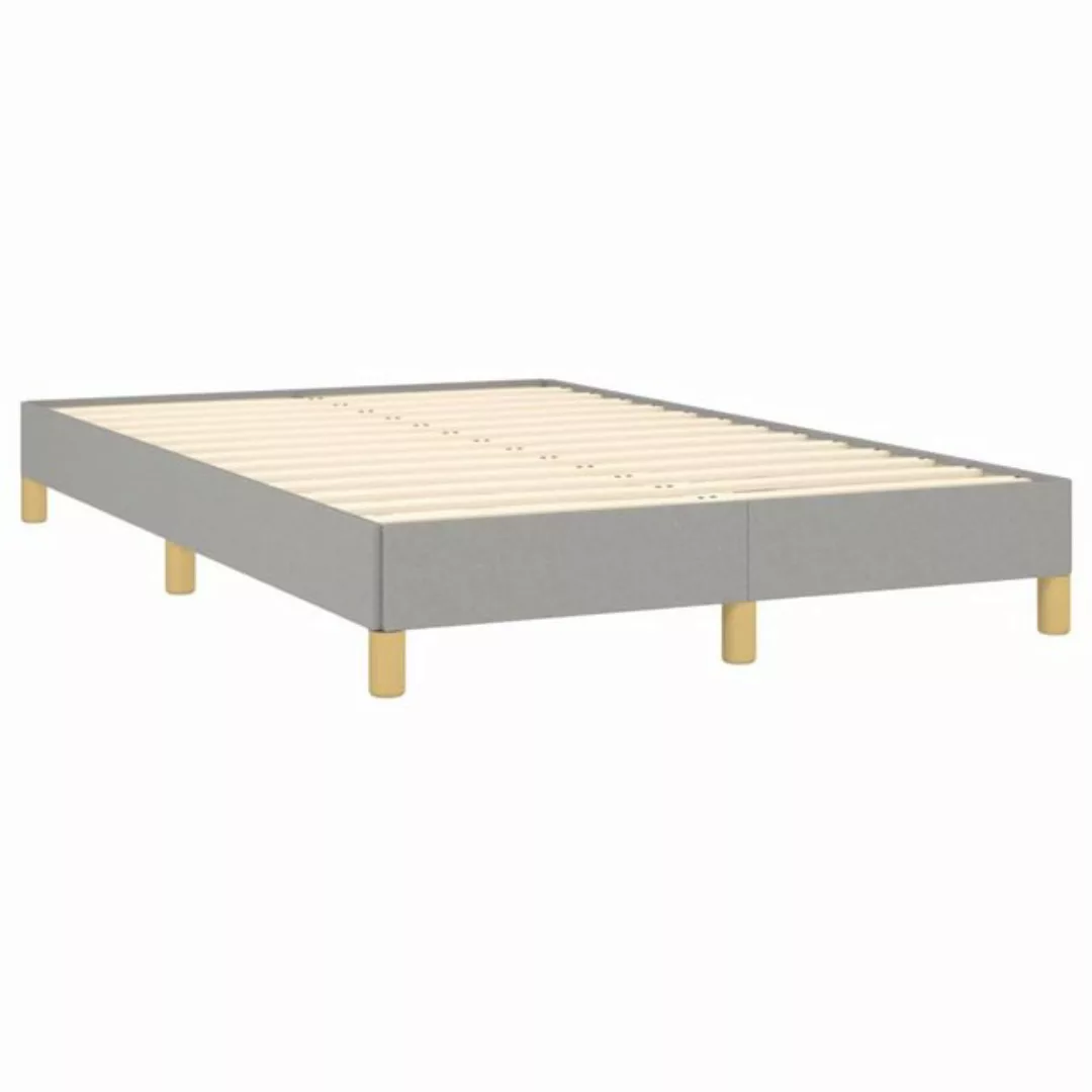 vidaXL Bett Bettgestell Hellgrau 120x190 cm Stoff günstig online kaufen