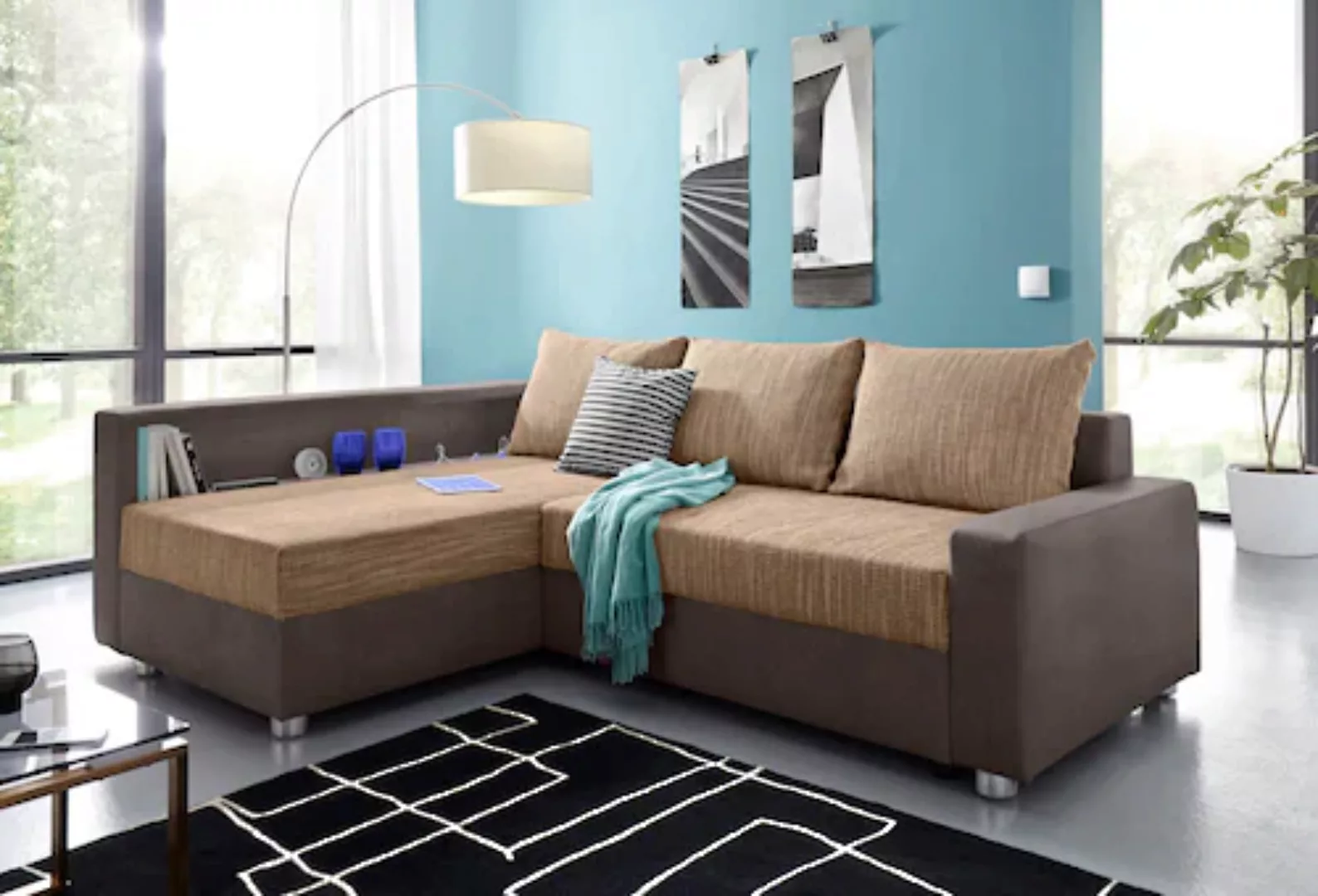 COLLECTION AB Ecksofa »Relax L-Form«, inklusive Bettfunktion, Federkern, wa günstig online kaufen