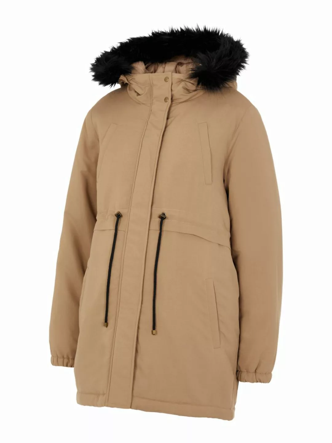 MAMA.LICIOUS Mljessa Wattierter Kurzer Umstands-parka Damen Braun günstig online kaufen