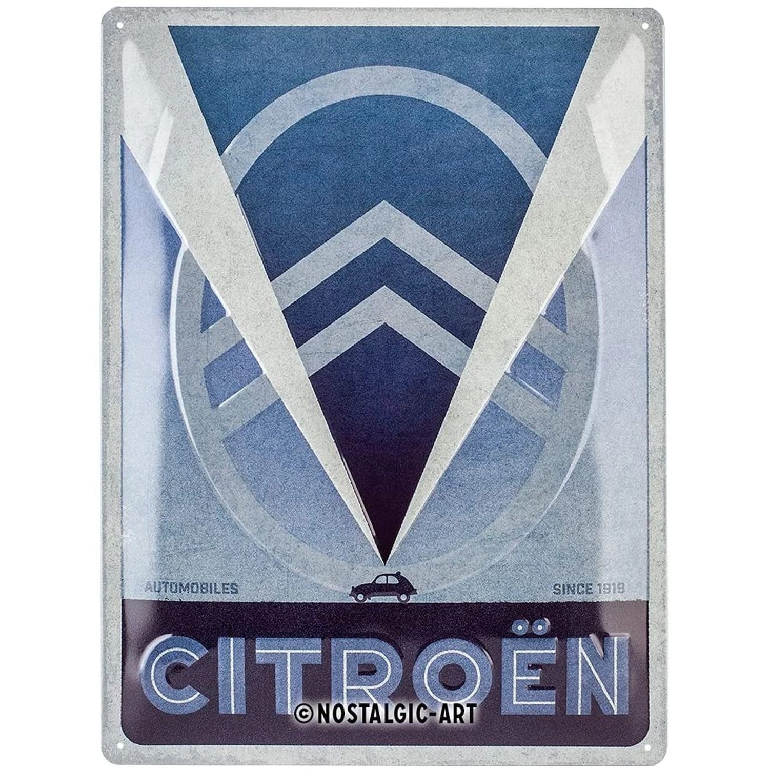 Nostalgic-Art Blechschild 30 x 40 cm - Citroen - Citroen 2CV Logo Blue günstig online kaufen