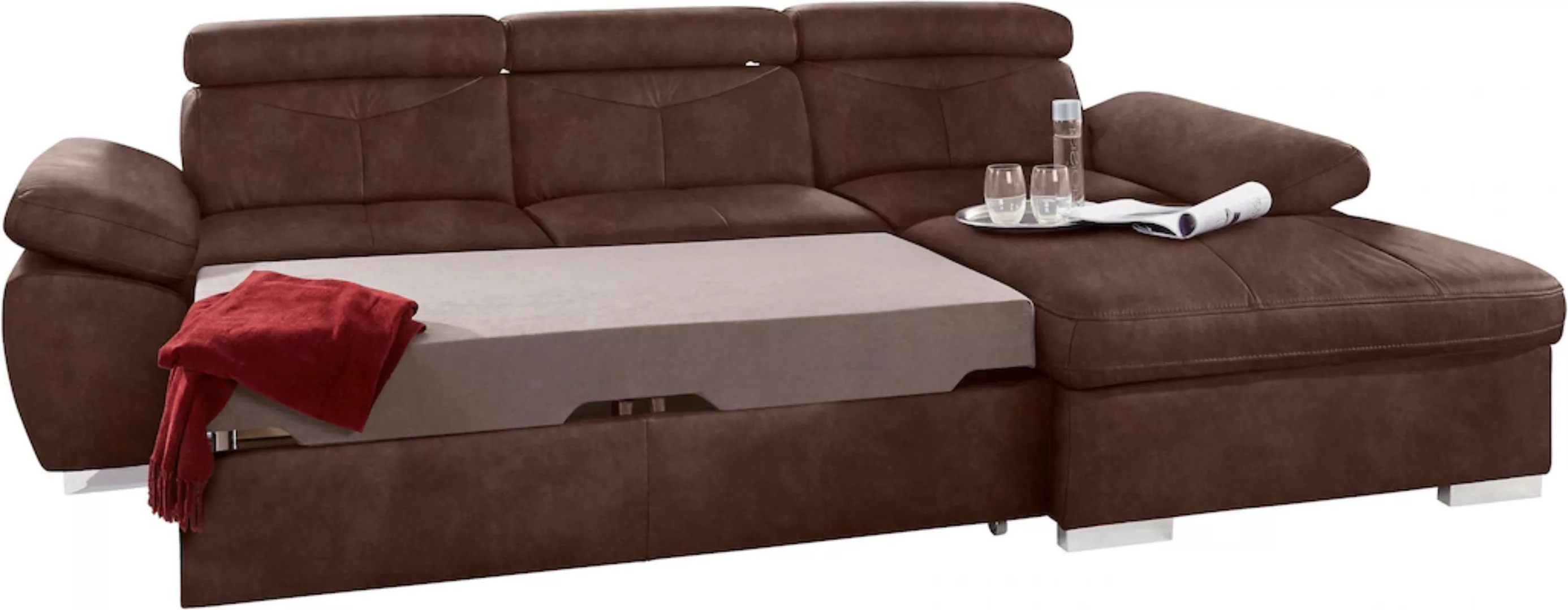 exxpo - sofa fashion Ecksofa "Spring, super bequem und komfortabel mit Armt günstig online kaufen