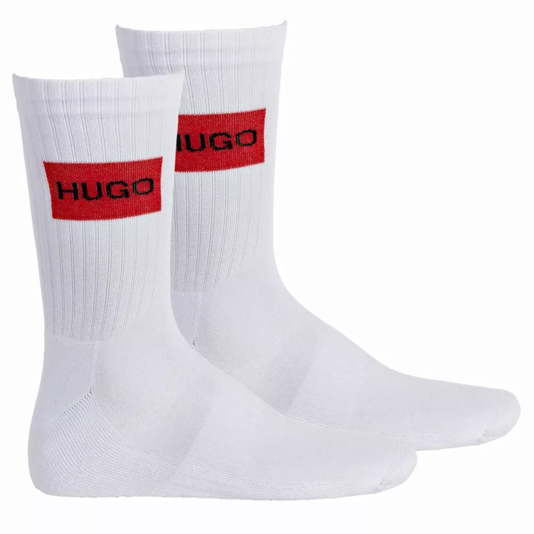 Hugo Rib Label Qs Socken 2 Paare EU 43-46 White günstig online kaufen