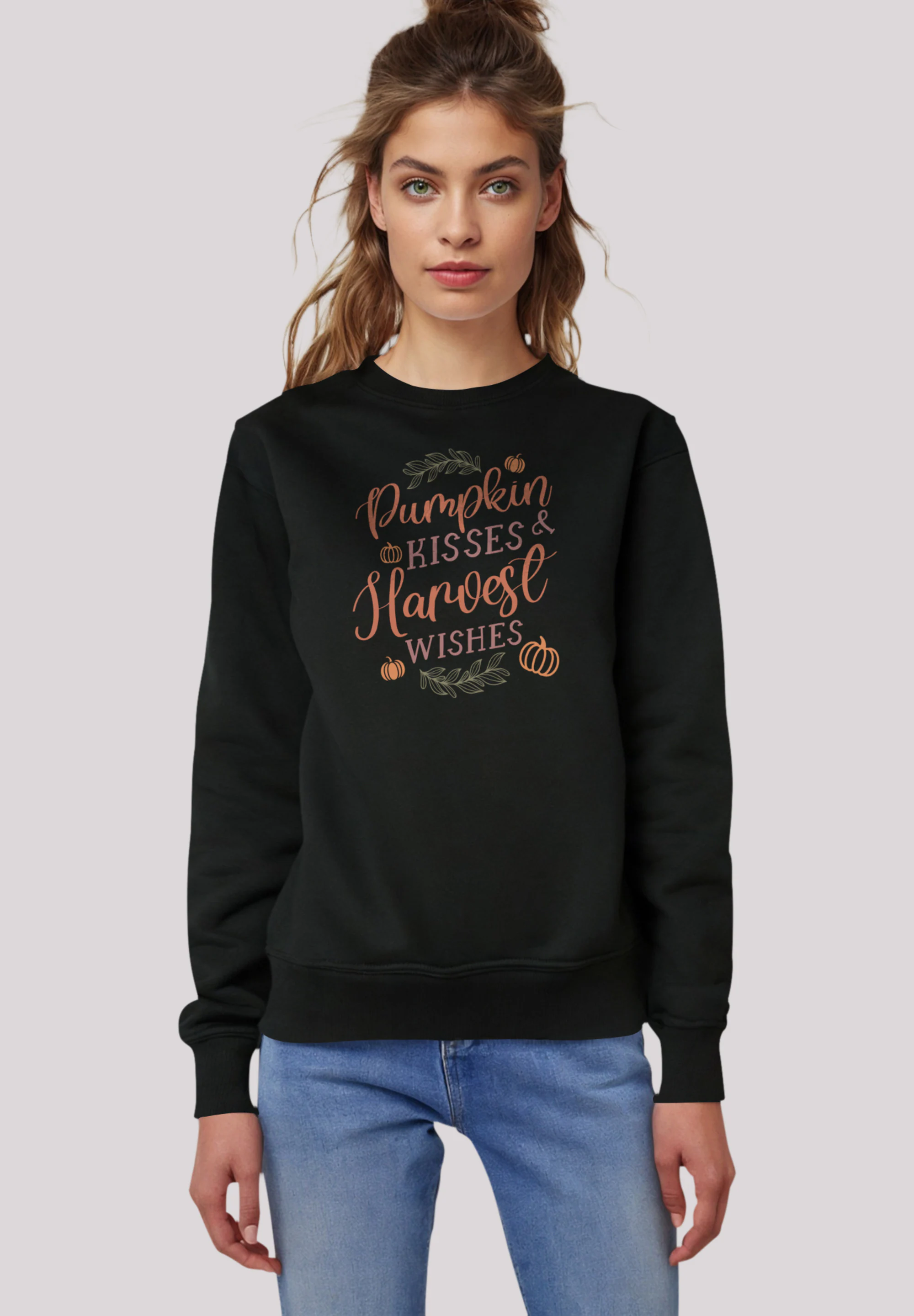 F4NT4STIC Sweatshirt "Pumpkin kisses Harves wishes", Premium Qualität günstig online kaufen