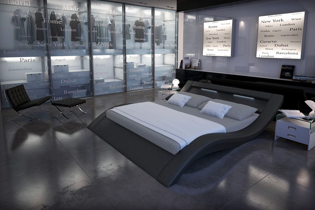SalesFever Polsterbett, mit LED-Licht im Kopfteil, Lounge Bett in moderner günstig online kaufen