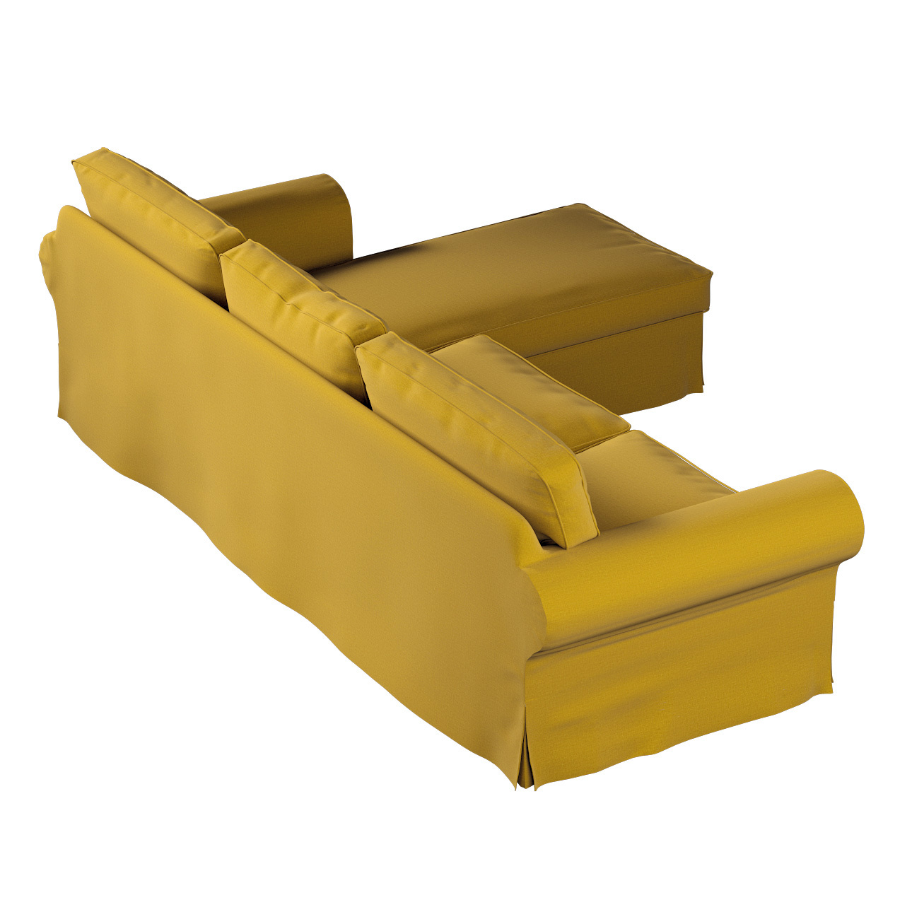 Bezug für Ektorp 2-Sitzer Sofa mit Recamiere, honiggelb, Ektorp 2-Sitzer So günstig online kaufen