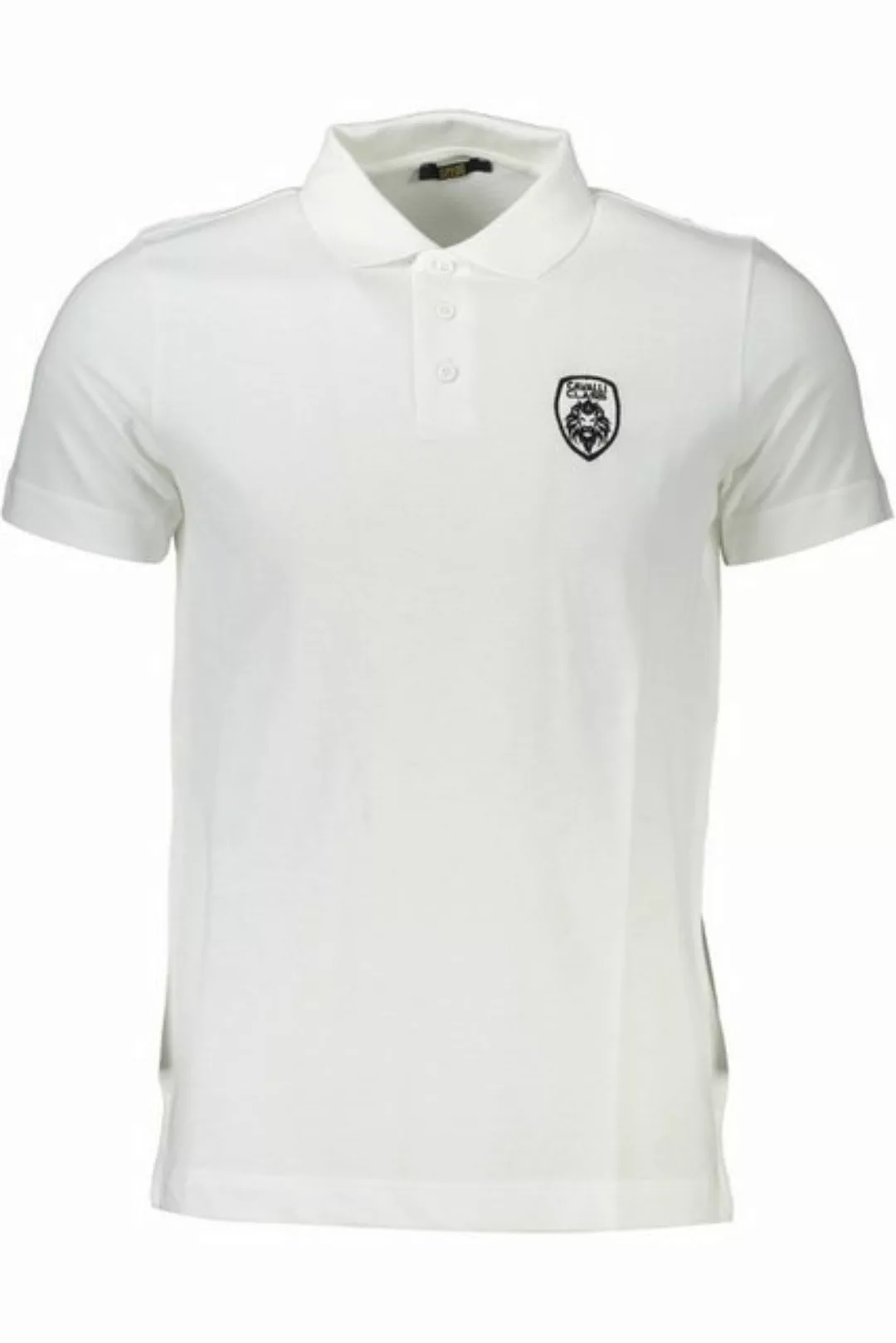 Cavalli Class Poloshirt Weißes Herren-Poloshirt mit Stickerei - Kurzarm günstig online kaufen