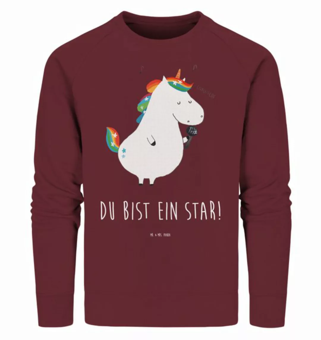 Mr. & Mrs. Panda Longpullover Größe XL Einhorn Sänger - Burgundy - Geschenk günstig online kaufen