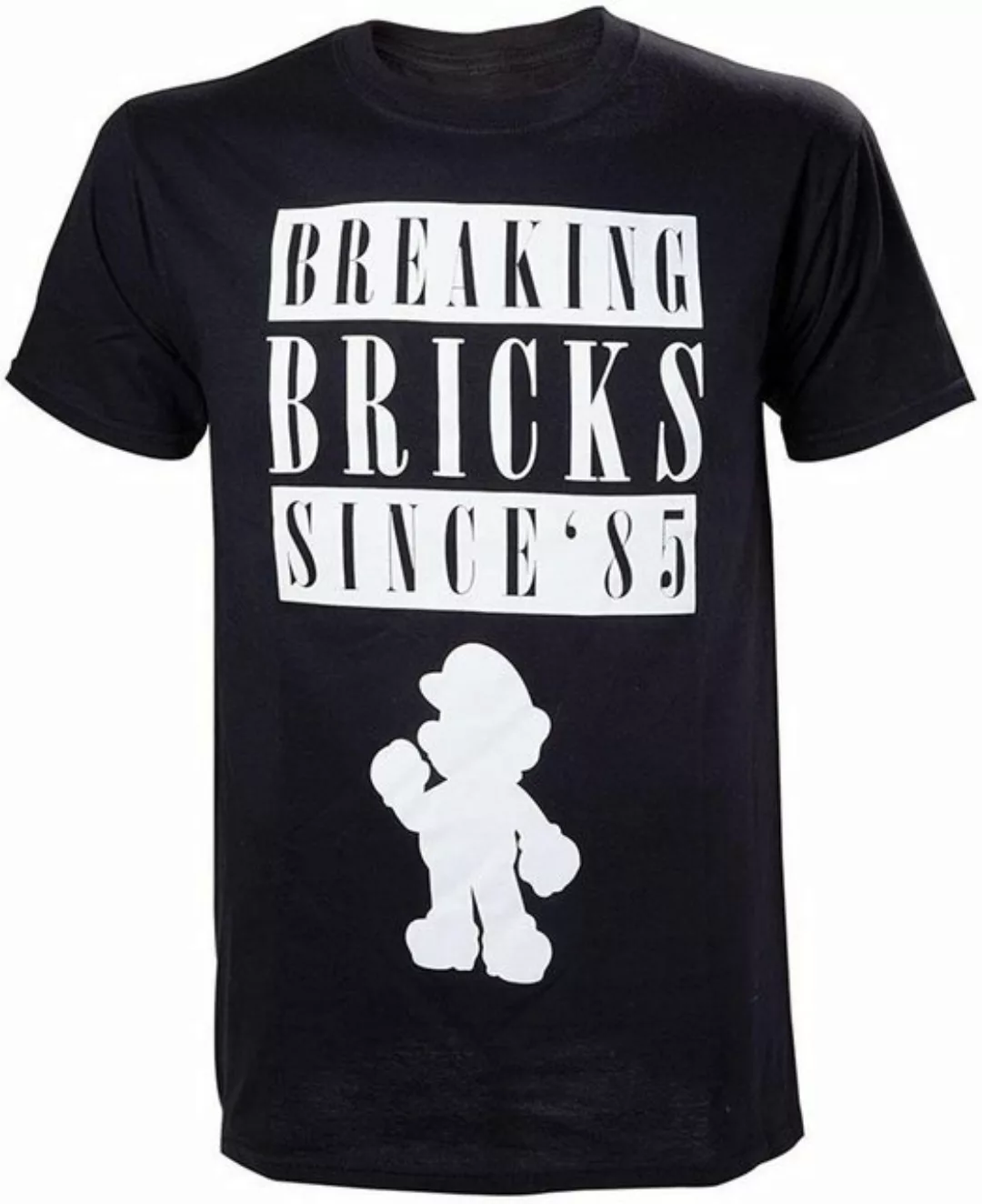 Super Mario T-Shirt Super Mario T-Shirt breaking bricks since 1985 Erwachse günstig online kaufen