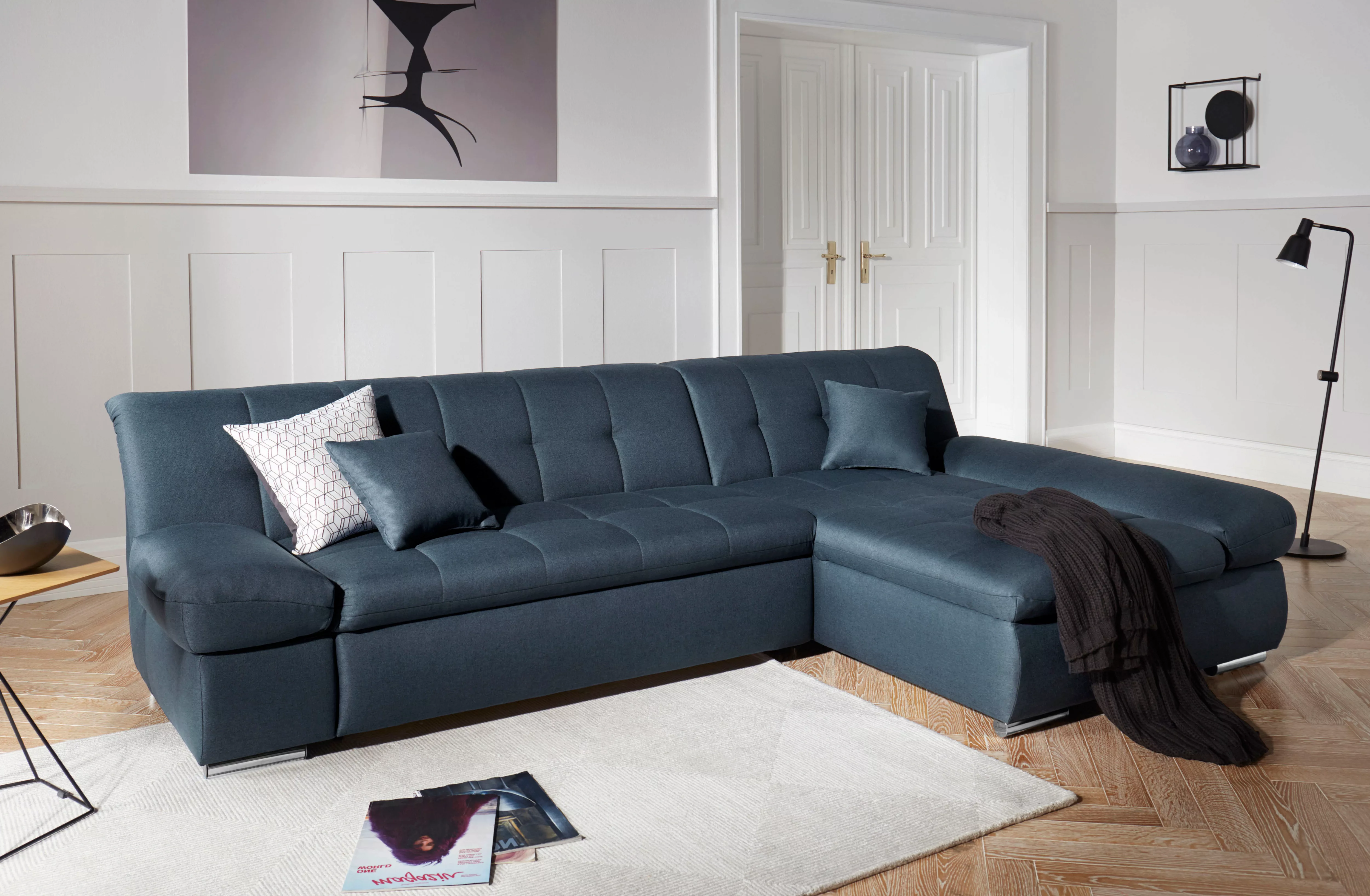 DOMO collection Ecksofa »Mona L-Form«, wahlweise mit Bettfunktion günstig online kaufen