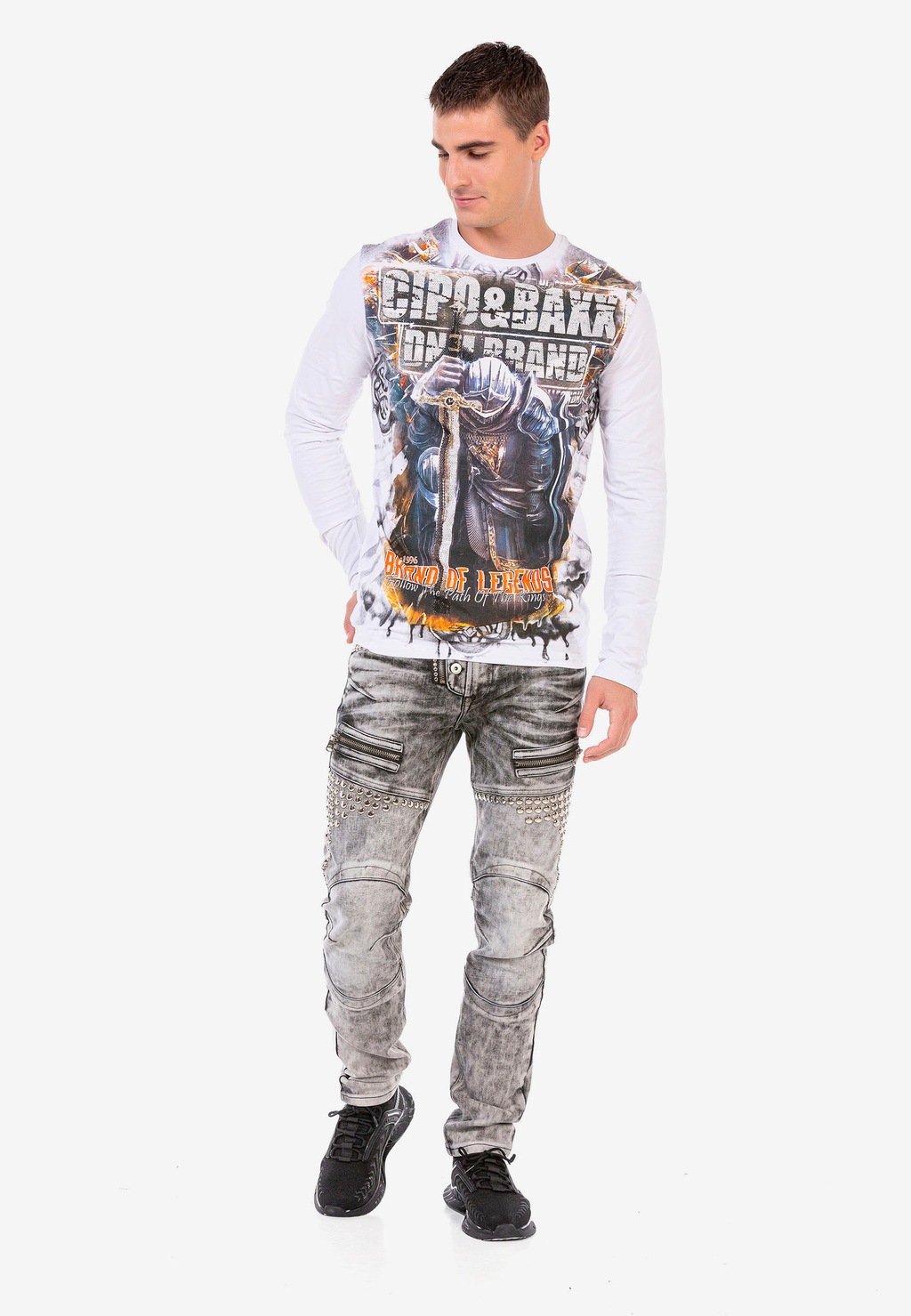 Cipo & Baxx Langarmshirt, in coolem Look günstig online kaufen