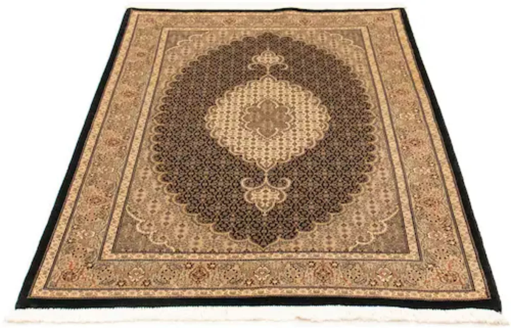 morgenland Teppich »Täbriz 50 Raj Teppich handgeknüpft schwarz«, rechteckig günstig online kaufen