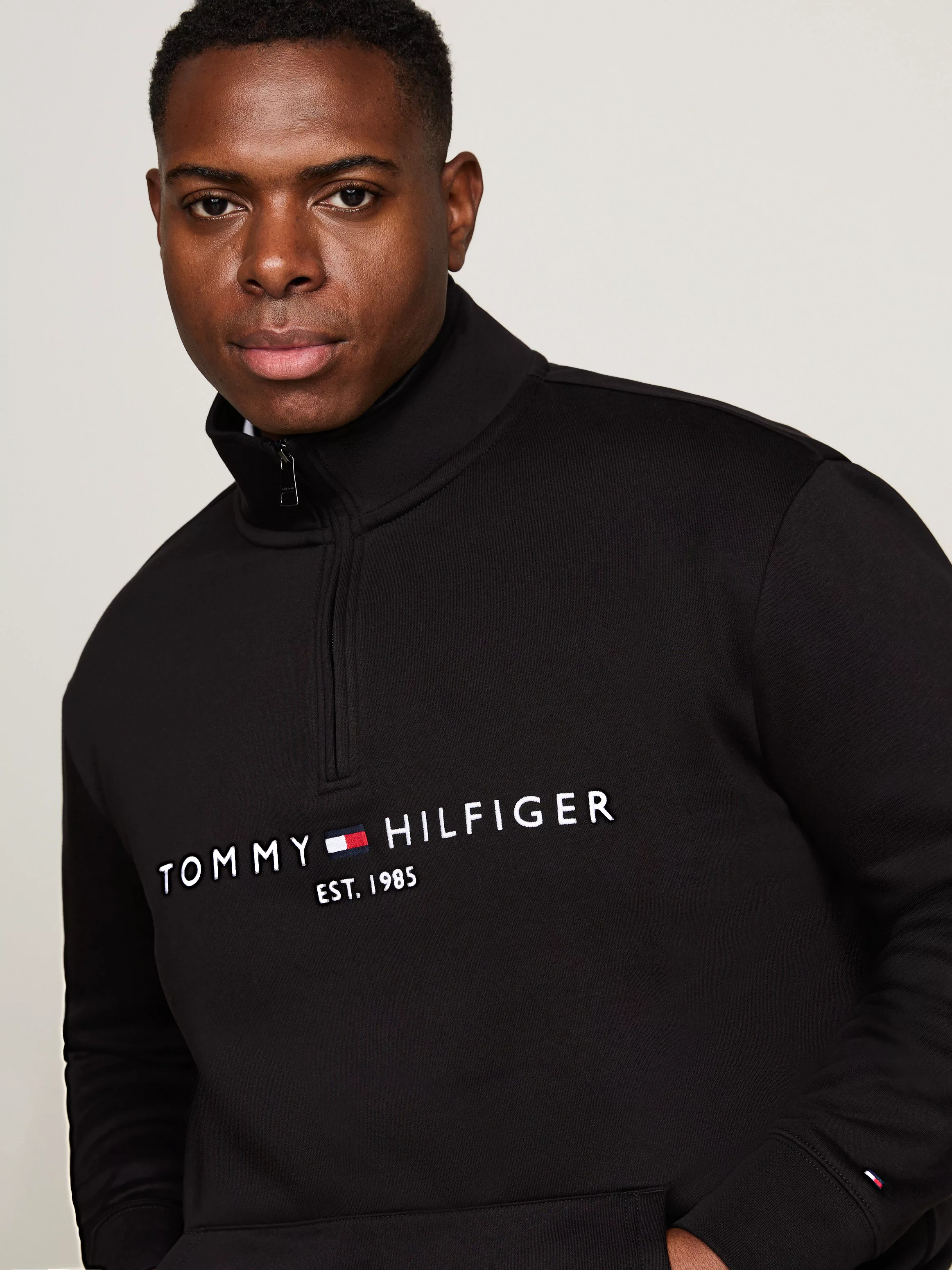 Tommy Hilfiger Big & Tall Sweatshirt BT-TOMMY LOGO MOCKNECK-B in Großen Grö günstig online kaufen